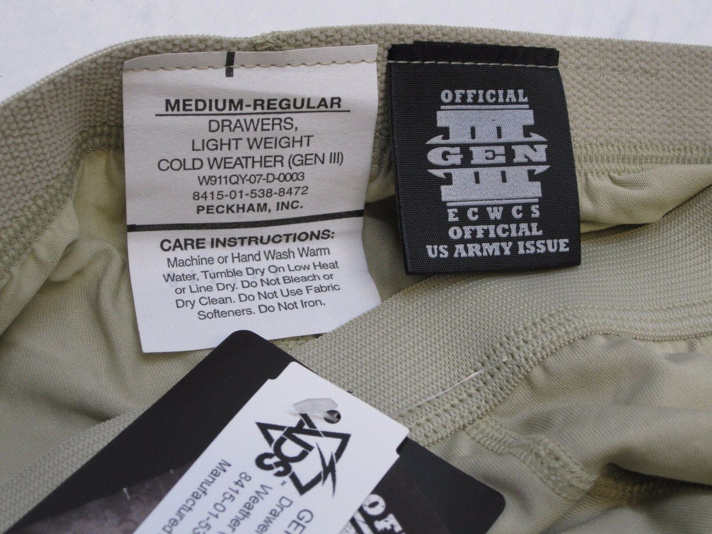 NEW GEN III POLARTEC SILK-WEIGHT LEVEL 1 TROUSER BOTTOM MEDIUM/REGULAR DRAWERS - Centex Military Gear