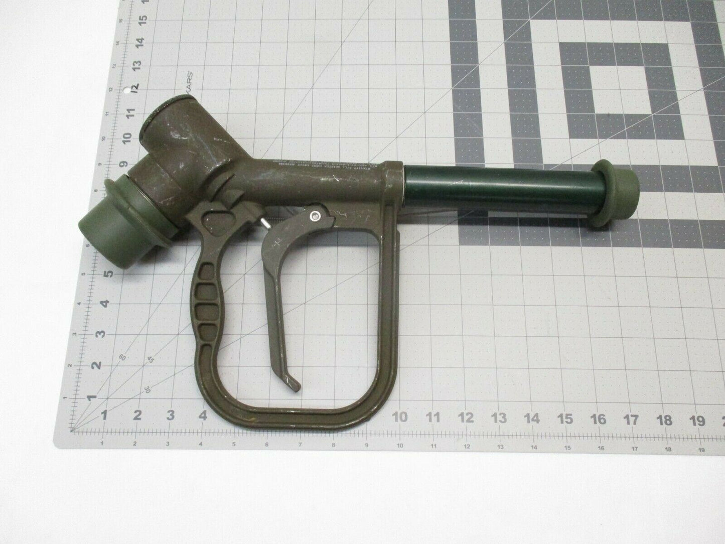 (USED) WIGGENS GRAVITY FILL ADAPTER REFUELING NOZZLE FUEL PUMP HANDLE MILITARY