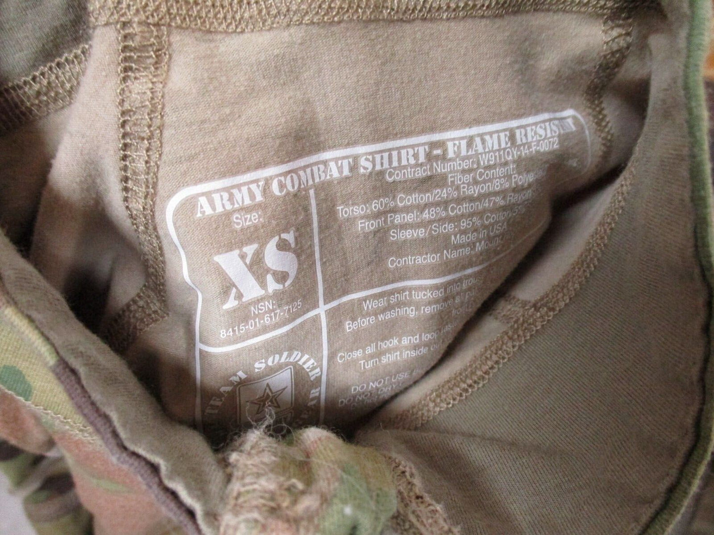 US ARMY OCP MULTICAM COMBAT SHIRT TYPE II ADVANCED 1/4 ZIP TOP FLAME RESISTANT - Centex Military Gear