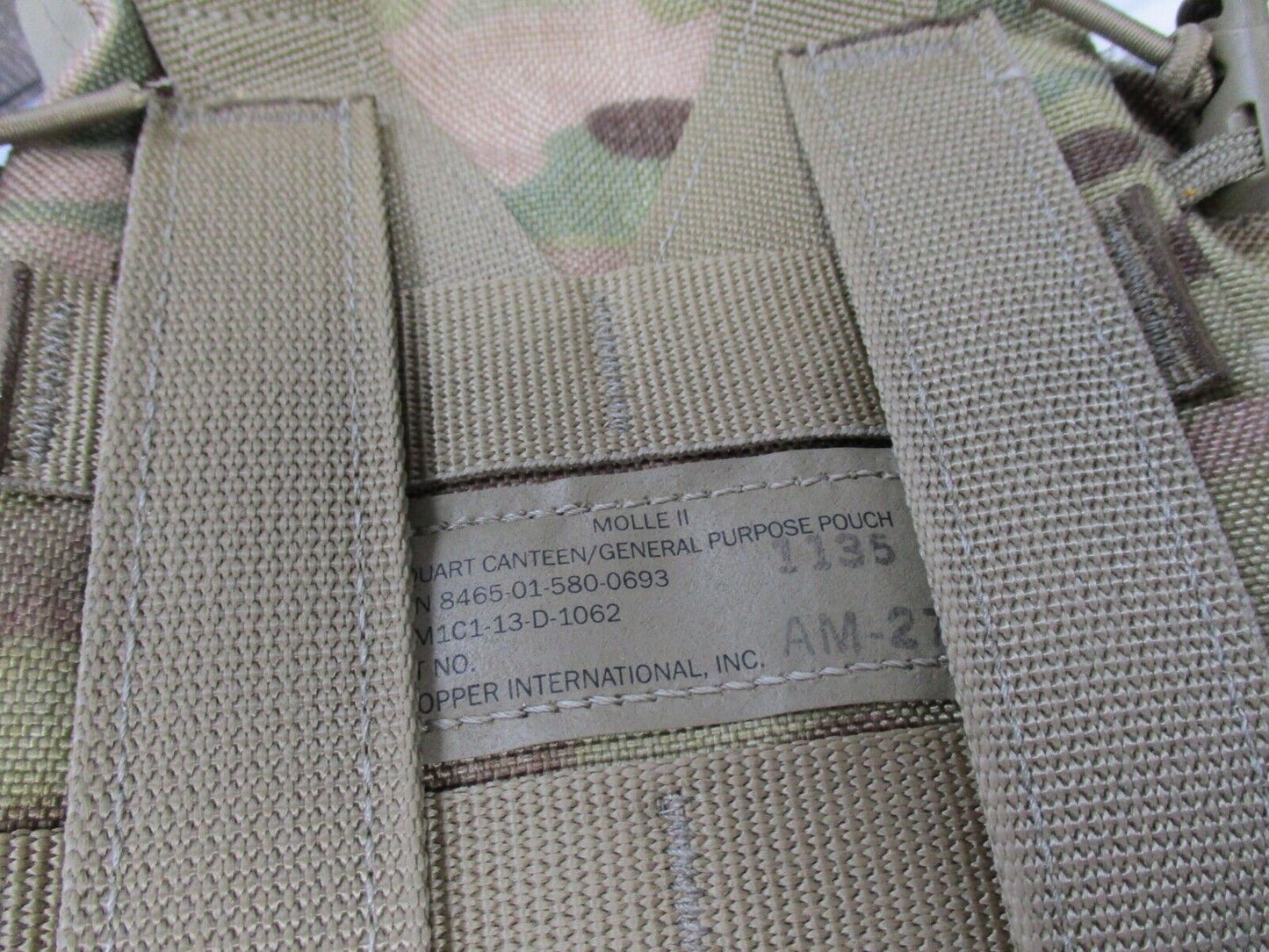 USGI US Army Molle 1 QT Canteen GP Pouch Cover Multicam OCP 8465-01-580-0693 EXC - Centex Military Gear