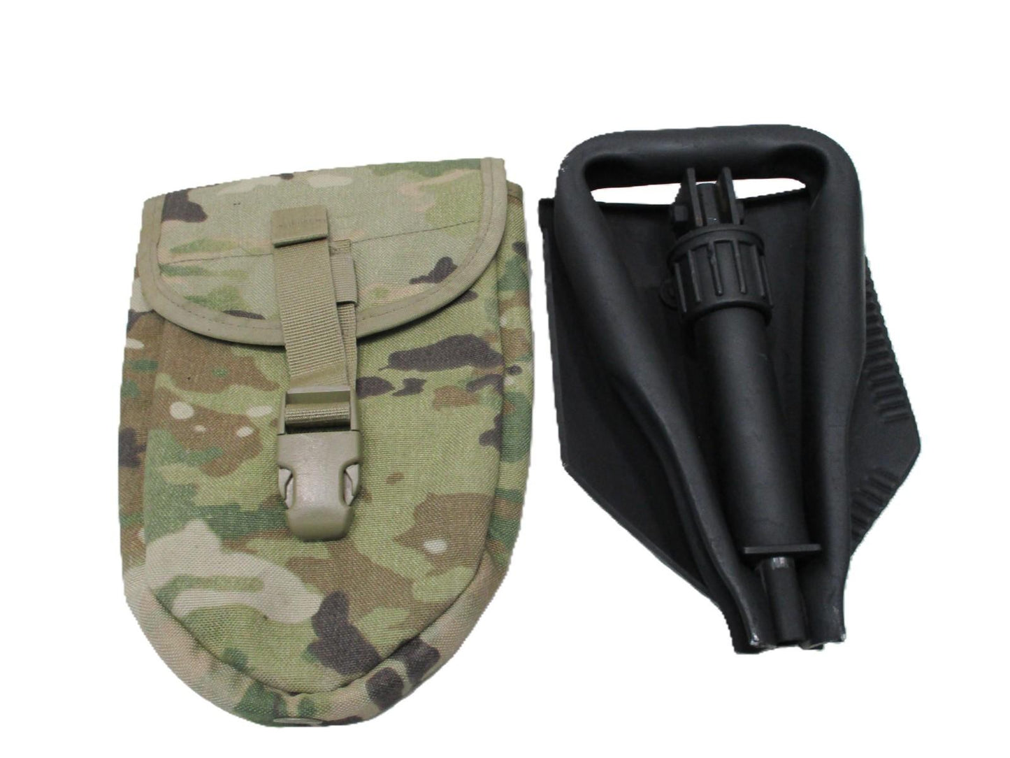 USGI E-TOOL ENTRENCHING TRI-FOLD SHOVEL MILITARY FOLDING HAND SPADE w. POUCH - Centex Military Gear