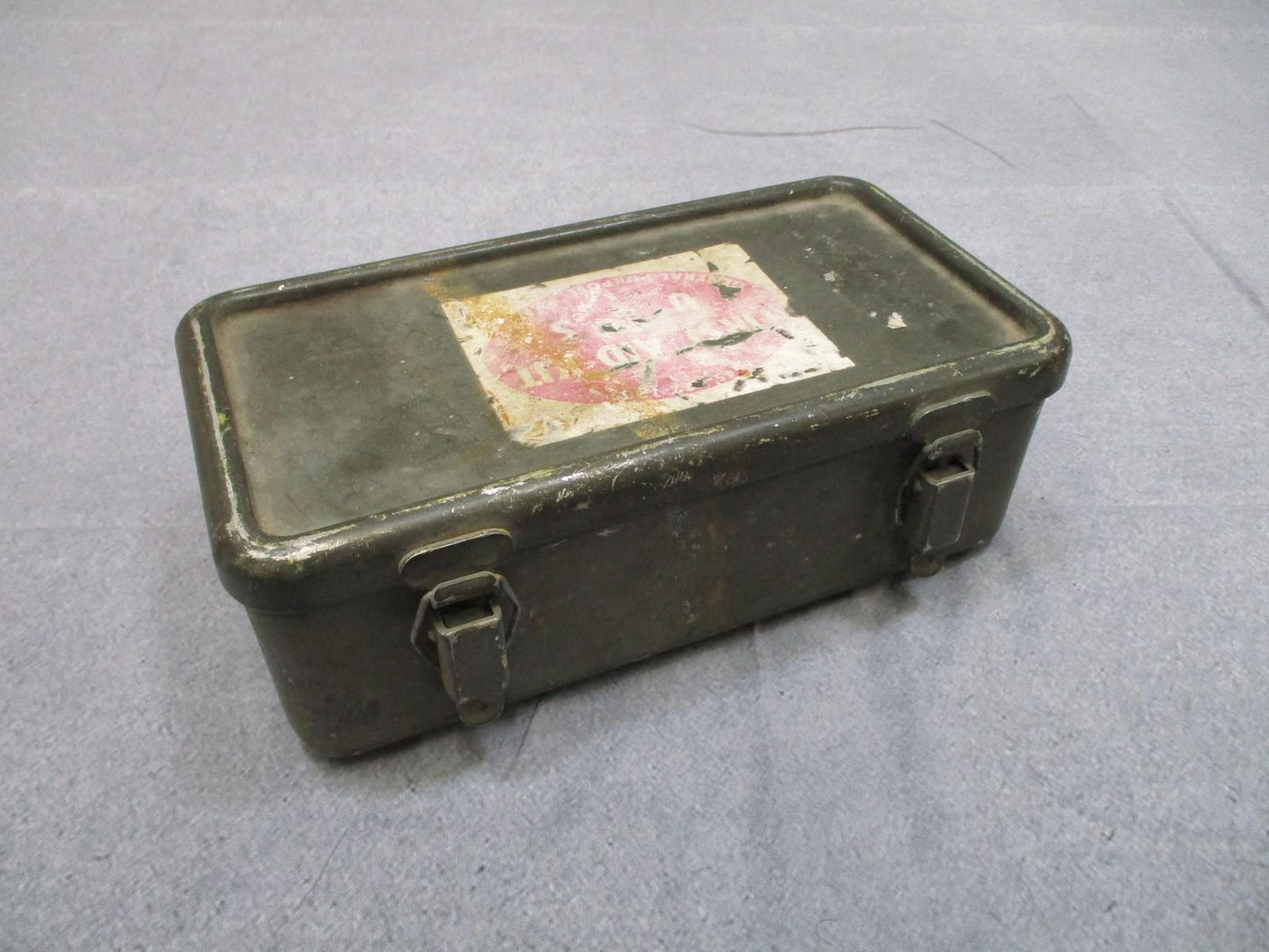 Vintage Arrow Case No. 1 Empty Metal Box Vietnam War Era Collectible