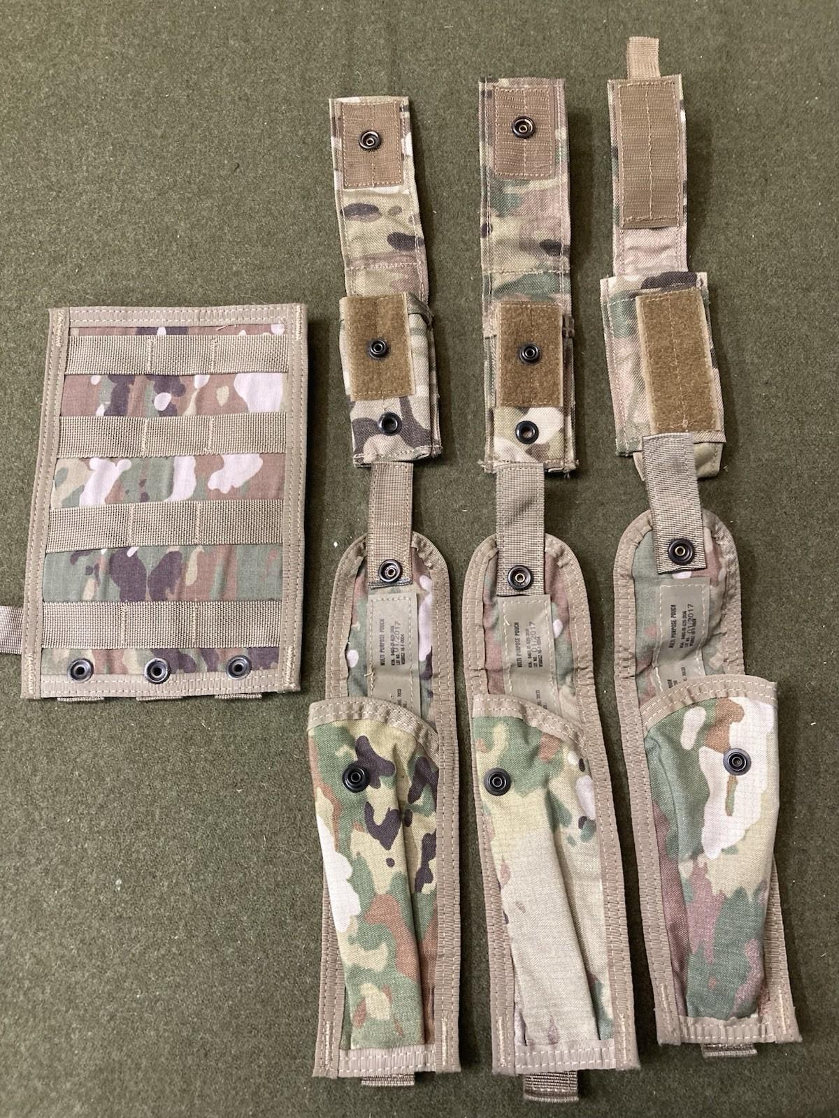 USGI OCP Multicam Air Warrior & GCS Pouches Lot – 7 Pieces OEF AFGHAN WAR APACHE