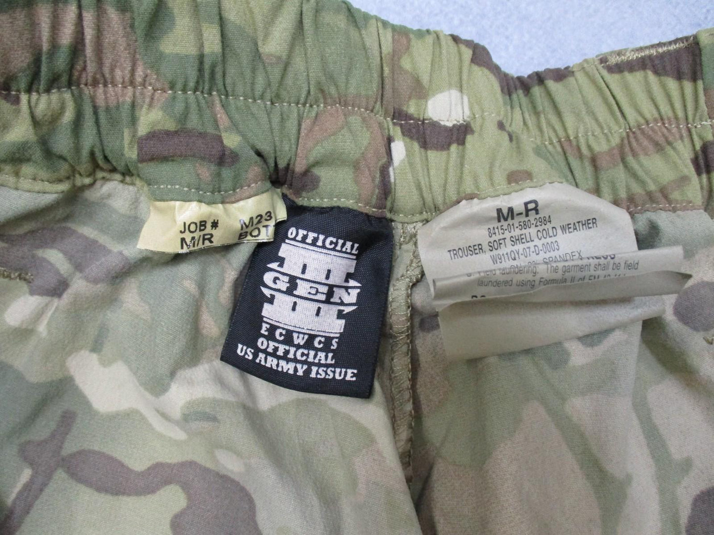 US Army ECWCS Soft Shell Cold Weather Trousers MultiCam M-R Gen III Level 5 - Centex Military Gear