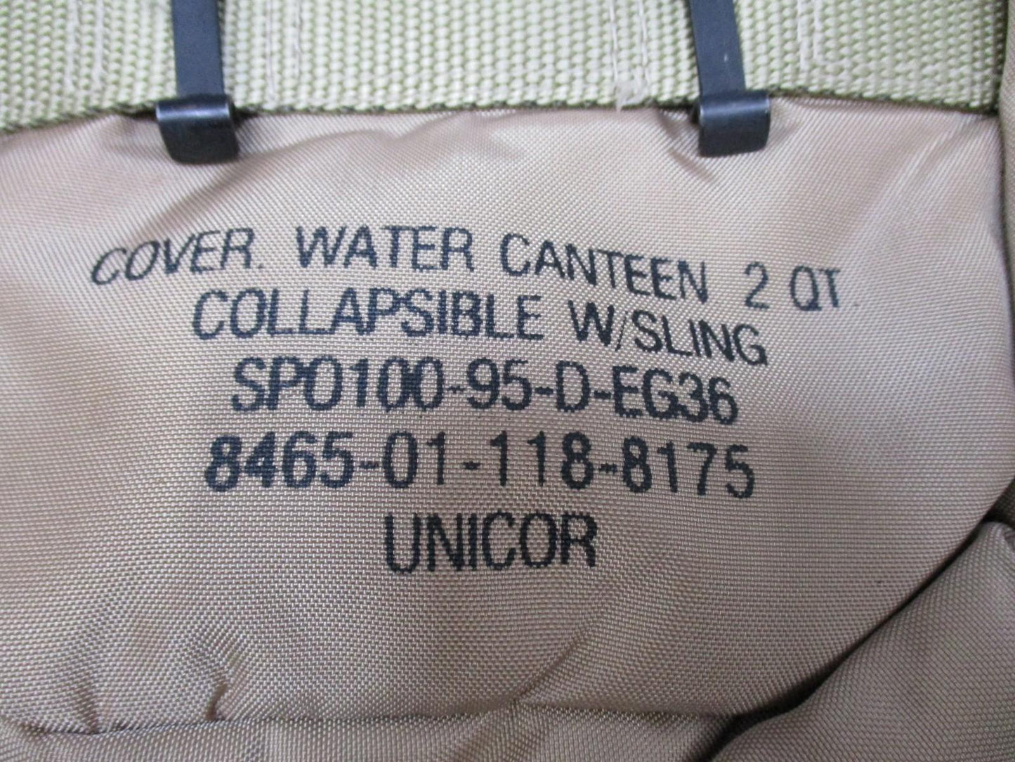 Desert US Military 2 Qt Collapsible Water Canteen Cover w Sling UNICOR Insulated - Centex Military Gear
