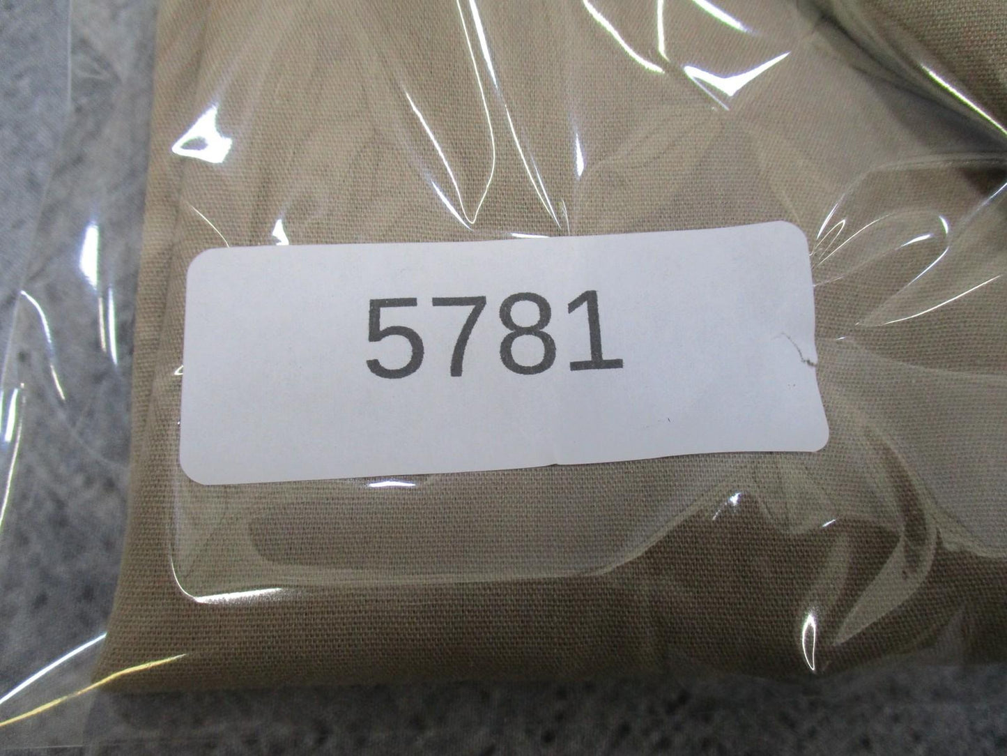 US Army AGSU long sleeve shirt in heritage tan, size 16.5, 36/37R, by Centex Military Gear with front button closure.