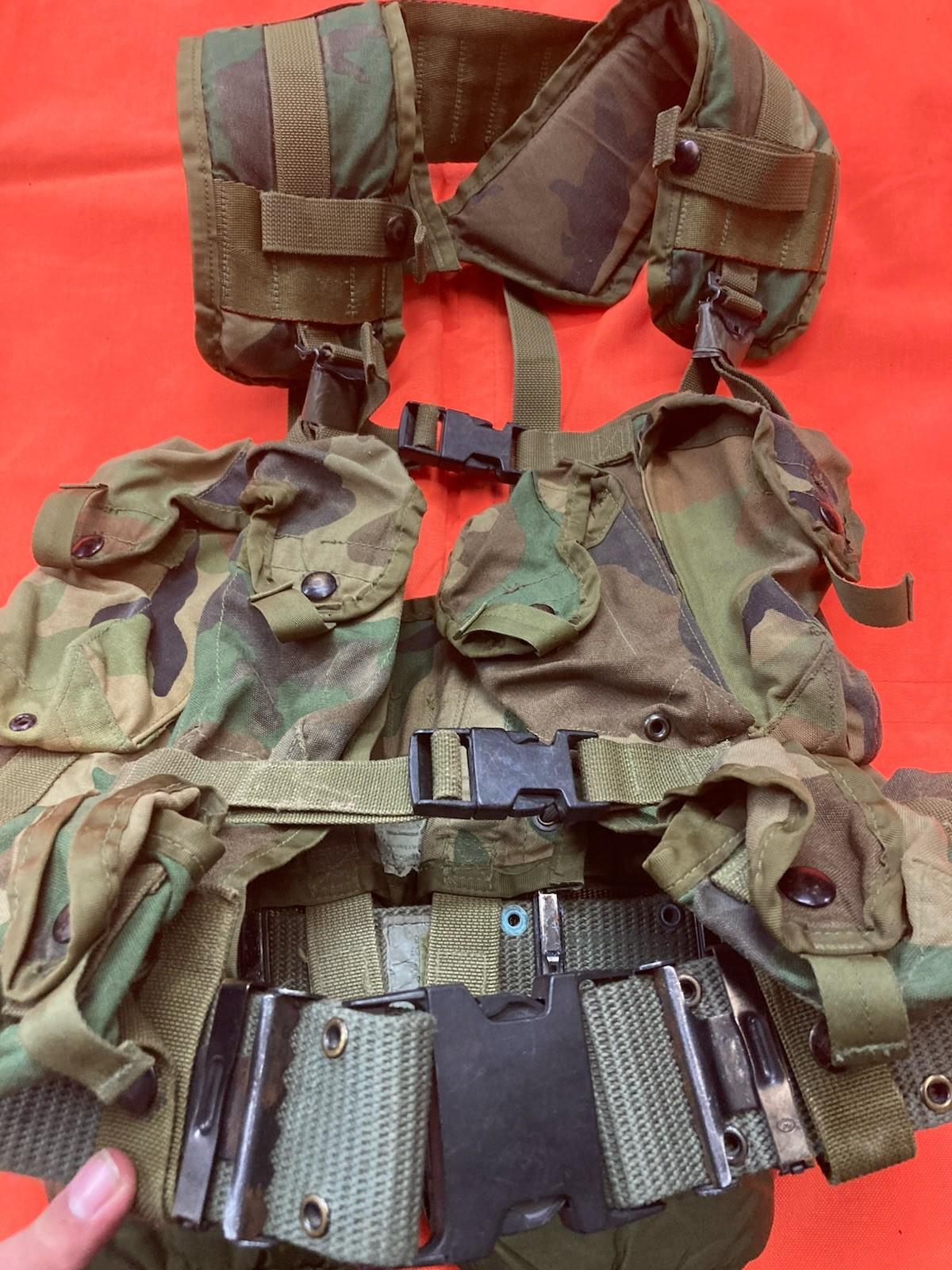 Centex Military Gear LBV 88 tactical vest with load-bearing M81 Woodland camouflage for military and tactical use.