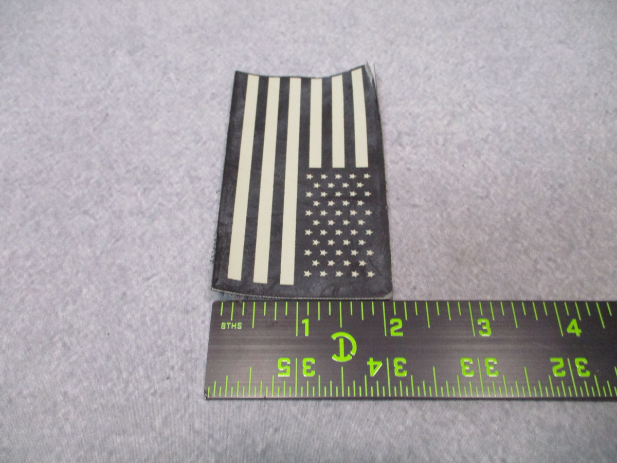 USGI 5-pack reverse American flag IR patches with hook back, GWOT used fair condition, 3.25 x 2 inches