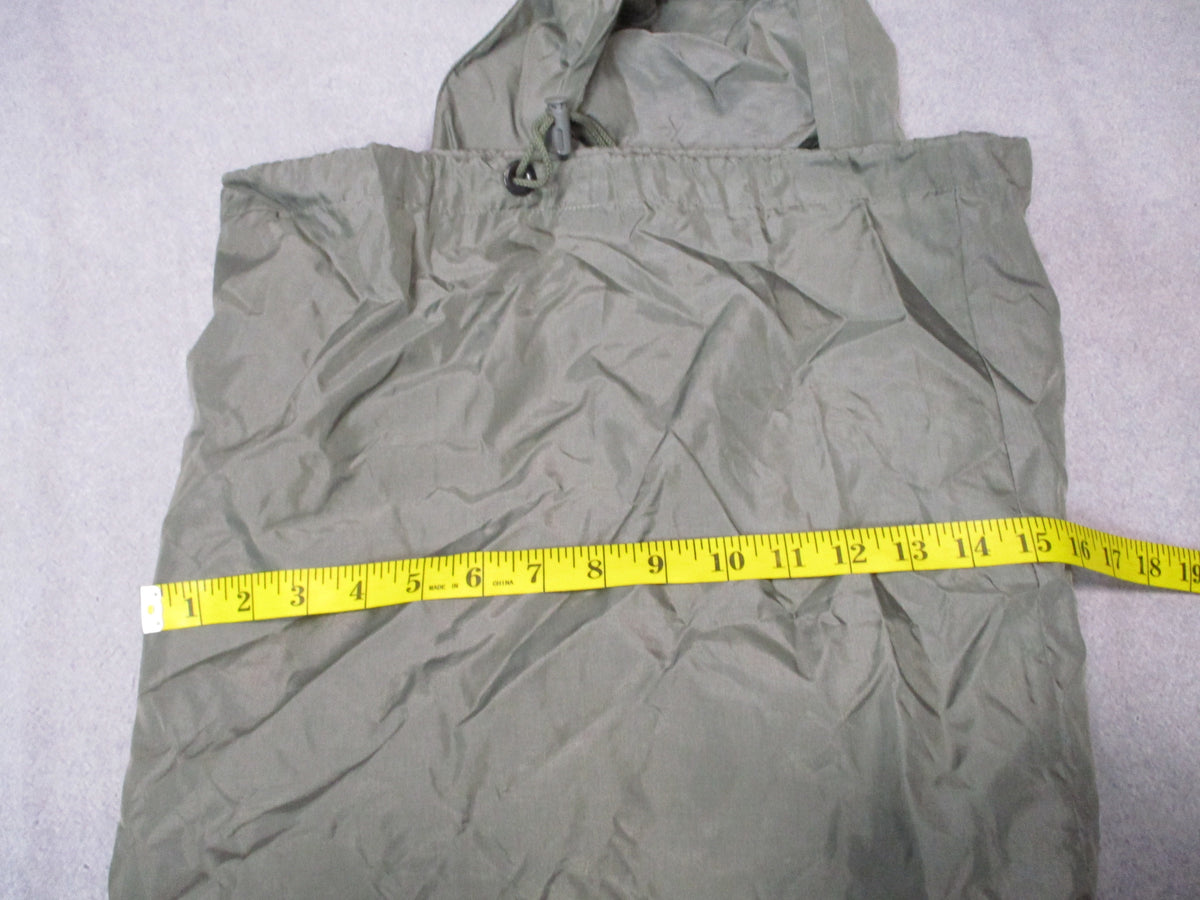 USGI US Army small compression stuff sack in urban gray, compact military gear bag with drawstring closure