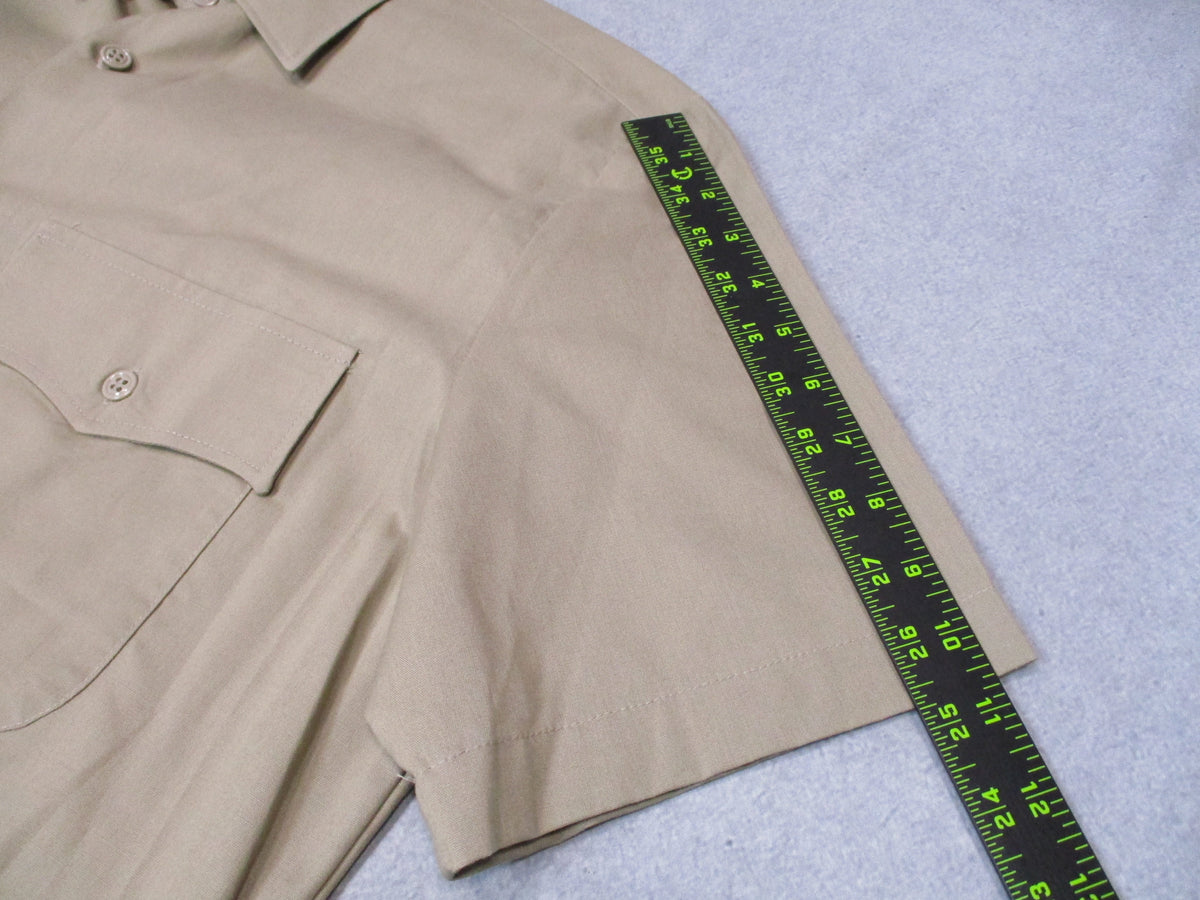 Genuine US Army Class 3 Heritage Tan 566 S/S Shirt 16.5R NSN 8405-01-683-2304