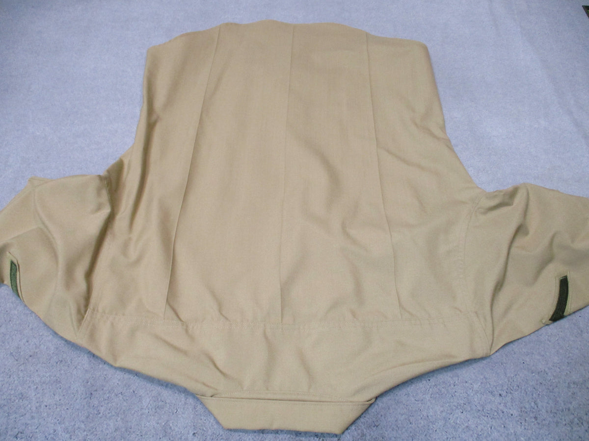 Genuine USMC Woolrich Valor khaki dress shirt, short-sleeve, size 16.5, featuring military style and classic button-up design.