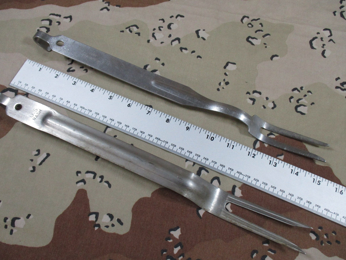 USGI Military Mess Hall Meat Serving Forks Set of 2 U.S. NASH Field Kitchen