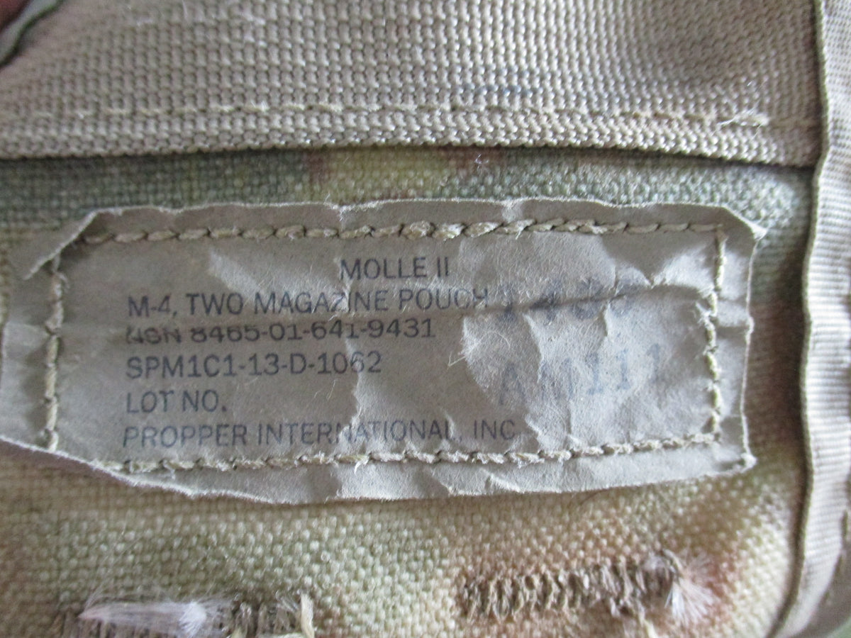 USGI OCP MOLLE II Pouch Lot 5 Pc E Tool Canteen 3 Double Magazine Army Surplus