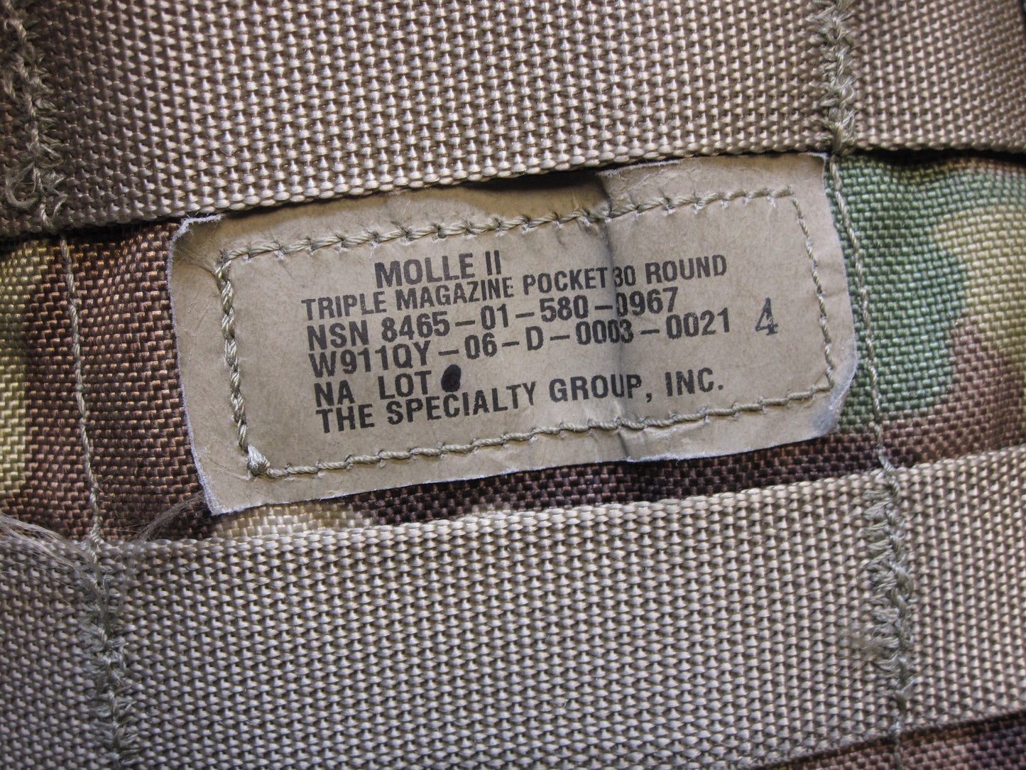 USED ARMY OCP ISSUE MULTICAM POUCH TRIPLE MAG SHINGLE MOLLE 8465-01-580-0967 - Centex Military Gear