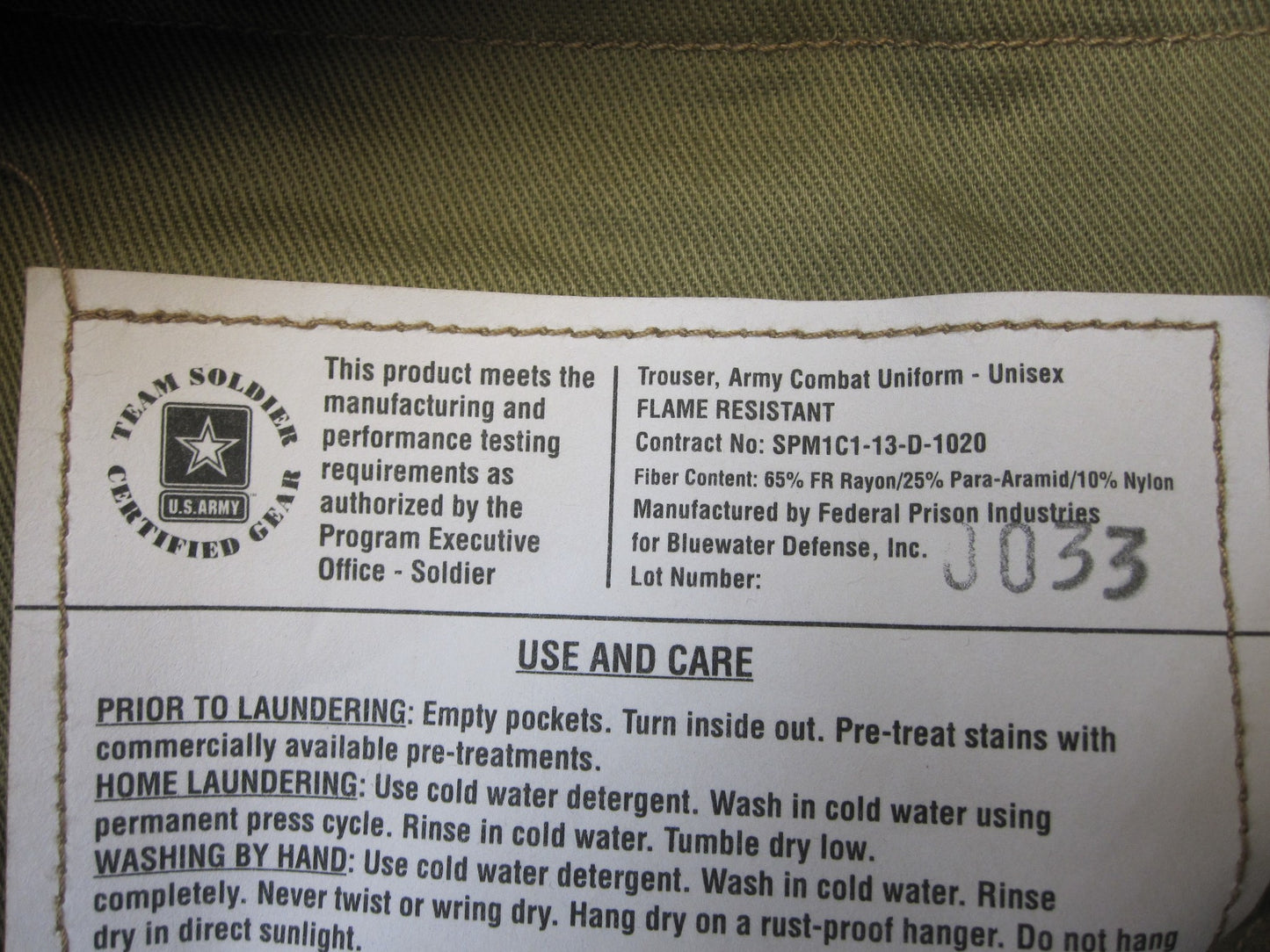 NEW US ARMY ISSUE AIR FORCE FLAME RESISTANT COMBAT PANTS MEDIUM/SHORT TROUSER