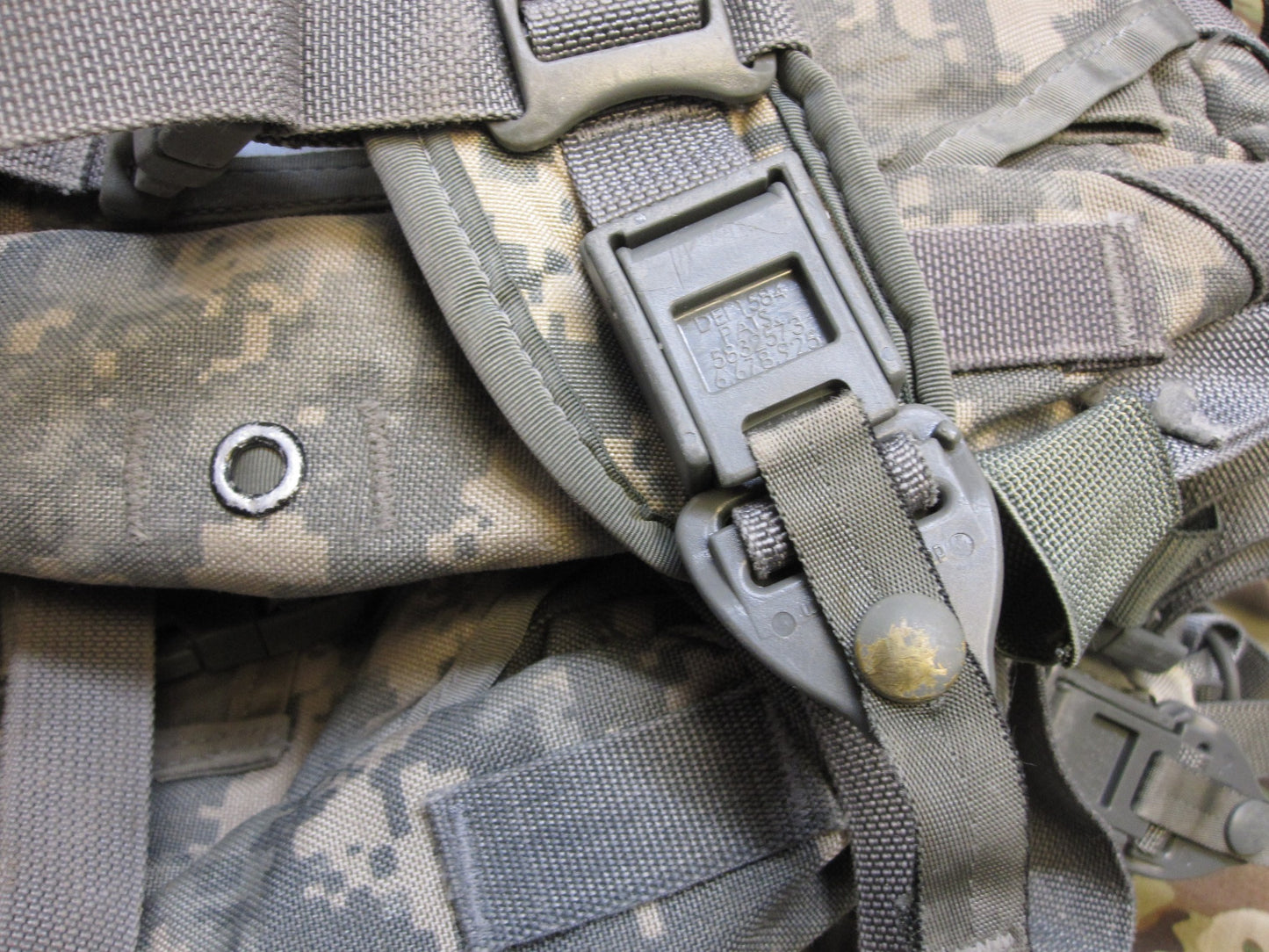 USED ARMY ISSUE ACU DIGITAL MOLLE II ASSAULT PACK w. STIFFENER 8465-01-524-5250