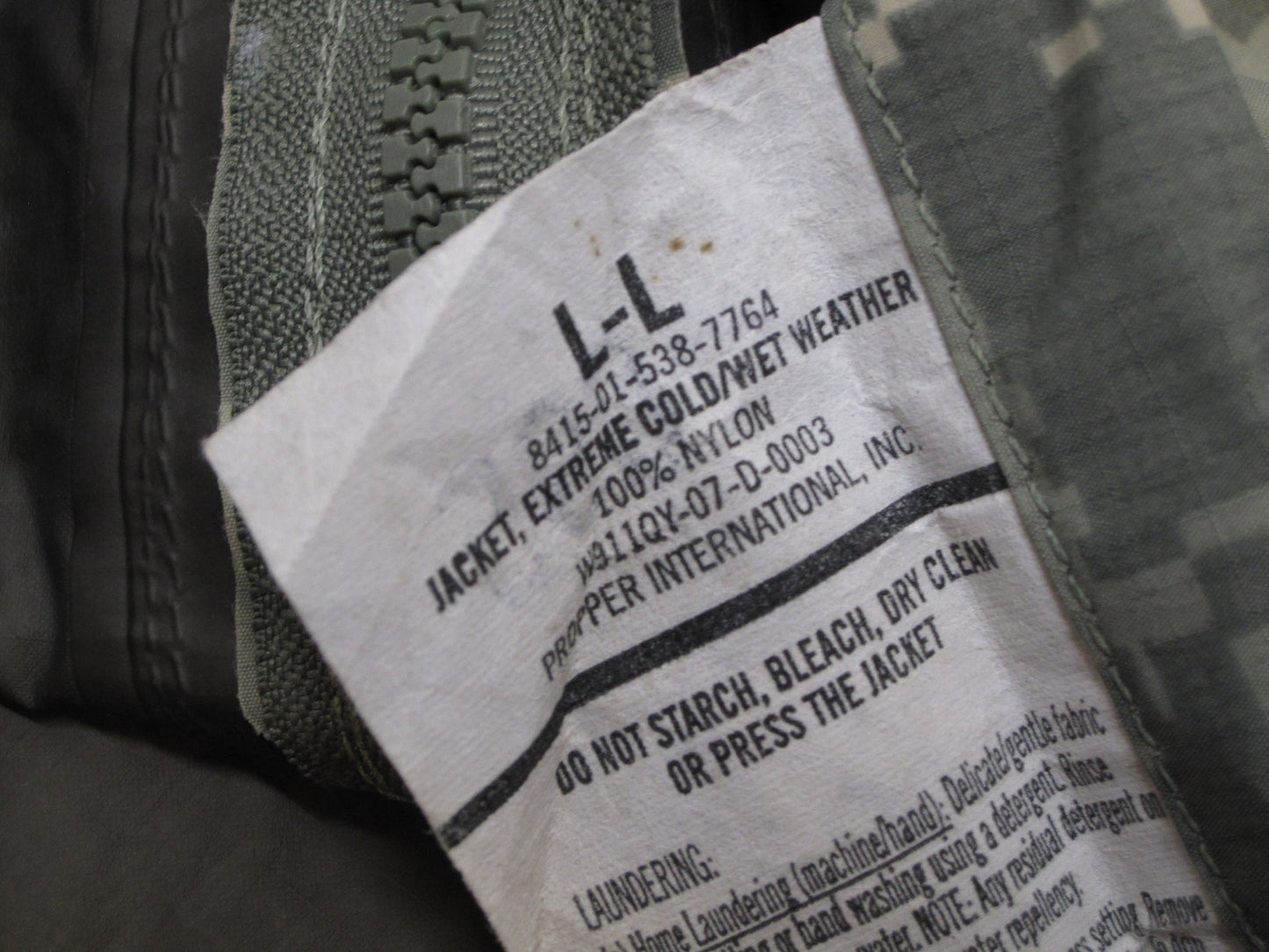 Centex Military Gear GEN3 Army ACU Digital UCP GEN III Level 6 Cold/Wet GORE-TEX jacket, large/long size, military tactical outerwear