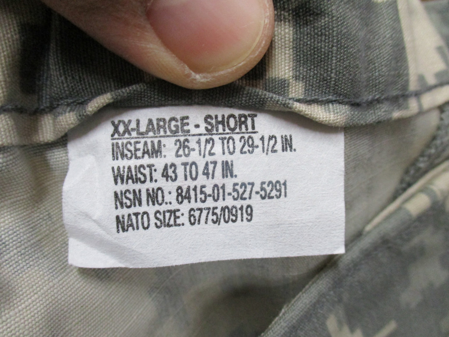 NEW USGI ARMY ISSUE ACU DIGITAL COMBAT UNIFORM PANTS 50/50 COTTON/NYLON BOTTOMS - Centex Military Gear
