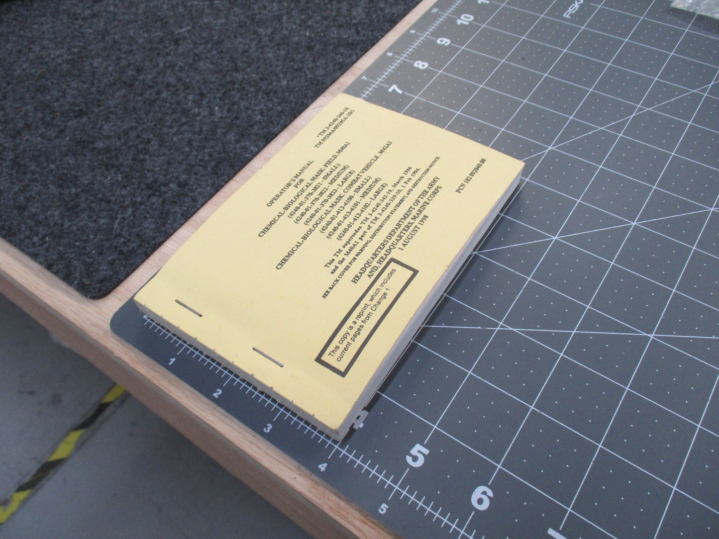 M40 GAS MASK OPERATOR'S MANUAL INSTUCTION BOOKLET M40A1 M42A2 TM-3-4240-346-10