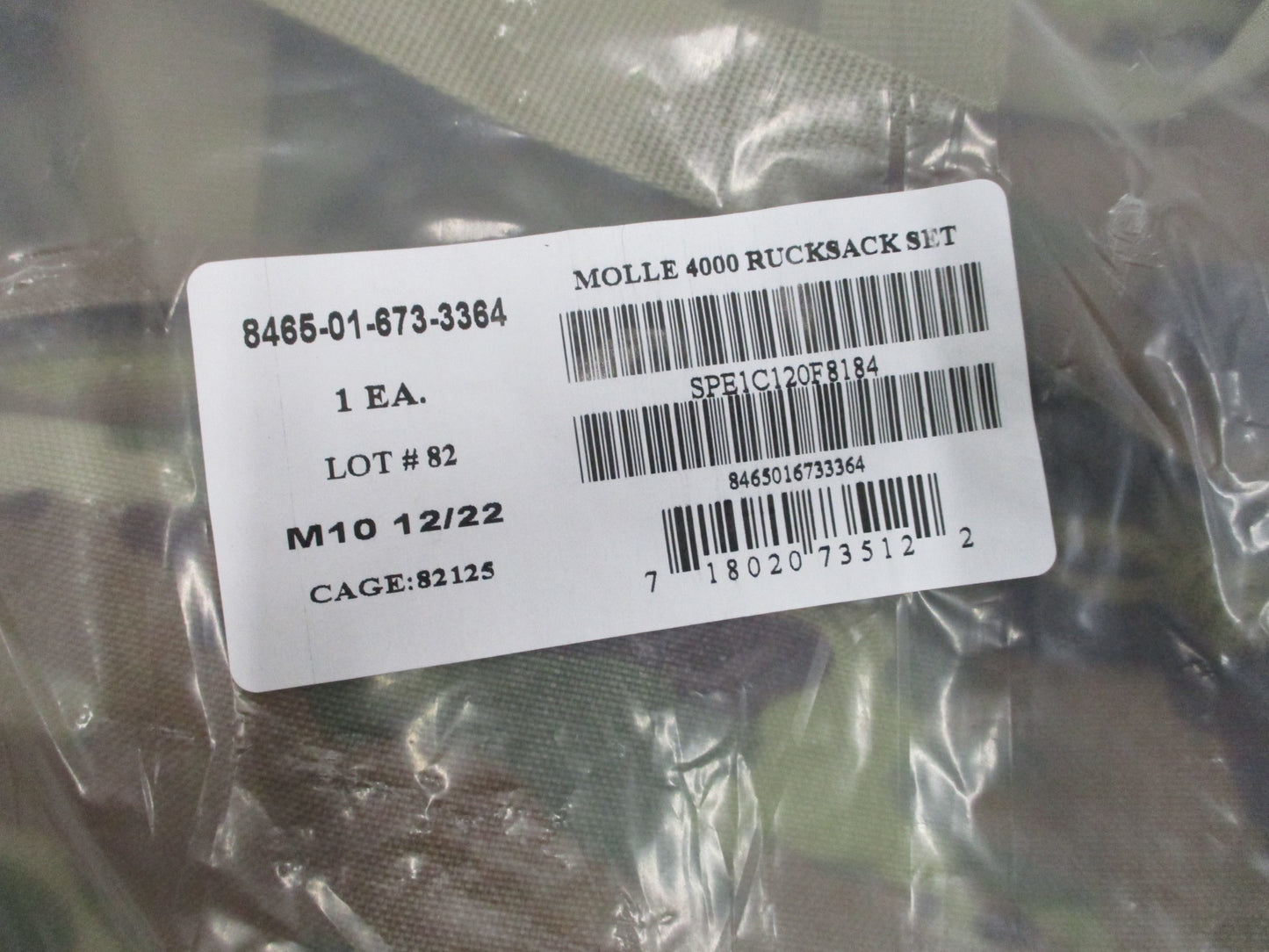 USGI ARMY OCP LARGE MOLLE II RUCKSACK 4000 MULTICAM FIELD PACK w FRAME & BELT