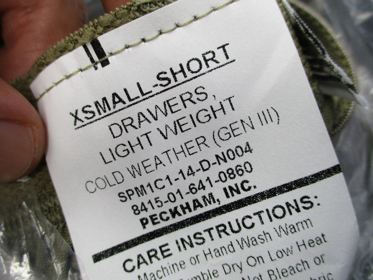 NEW GEN III ARMY OCP SILK-WEIGHT LEVEL 1 TROUSER BOTTOM XSMALL/SHORT DRAWERS