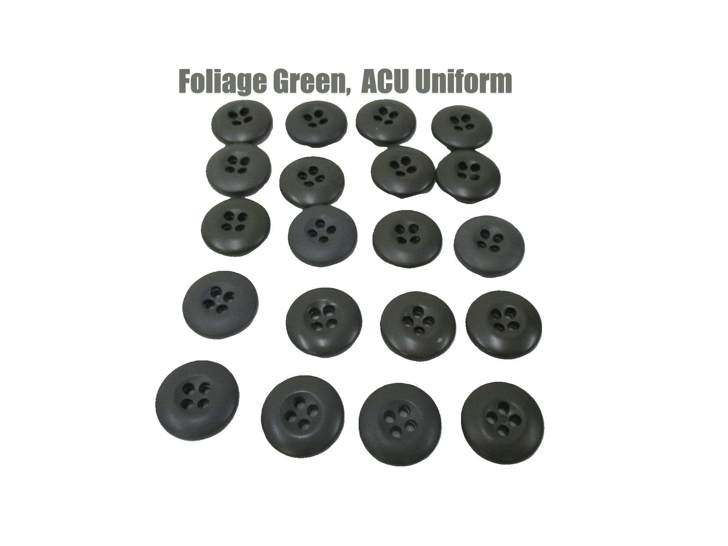 USGI MILITARY BDU COMBAT UNIFORM SEW ON BUTTONS (20) PACK 4 HOLE OCPs FG ACUs - Centex Military Gear