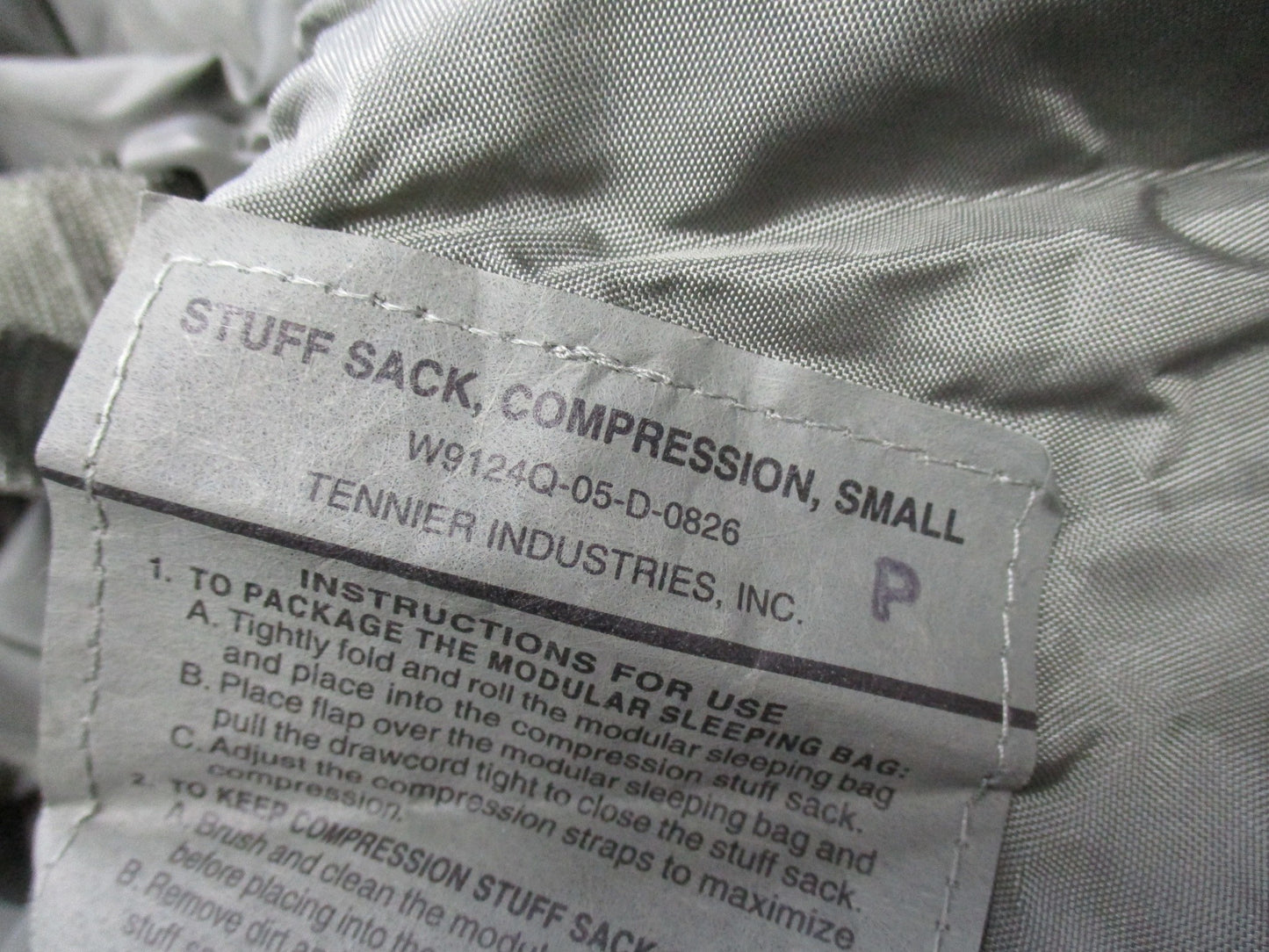 ARMY SLEEP SYSTEM SMALL COMPRESSION SACK BIVY CARRY BAG FOLIAGE W9124Q-05-D-0826