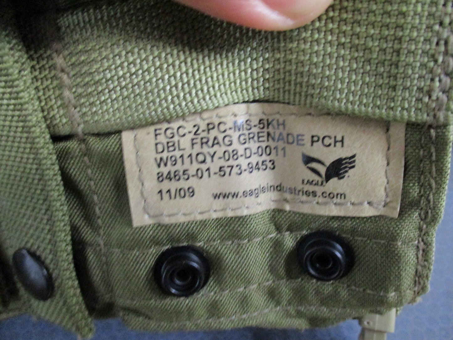 Eagle Industries Double Frag Grenade Pouch FGC-2-PC-MS-5KH MOLLE Khaki USGI