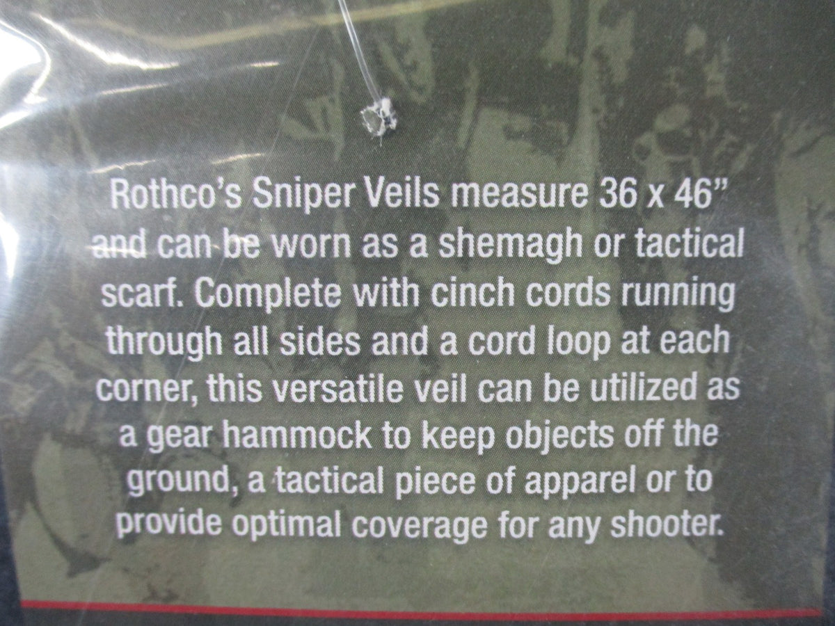 New Rothco Tactical Sniper Veil Black 36x46 Mesh Scarf Shemagh Gear Hammock