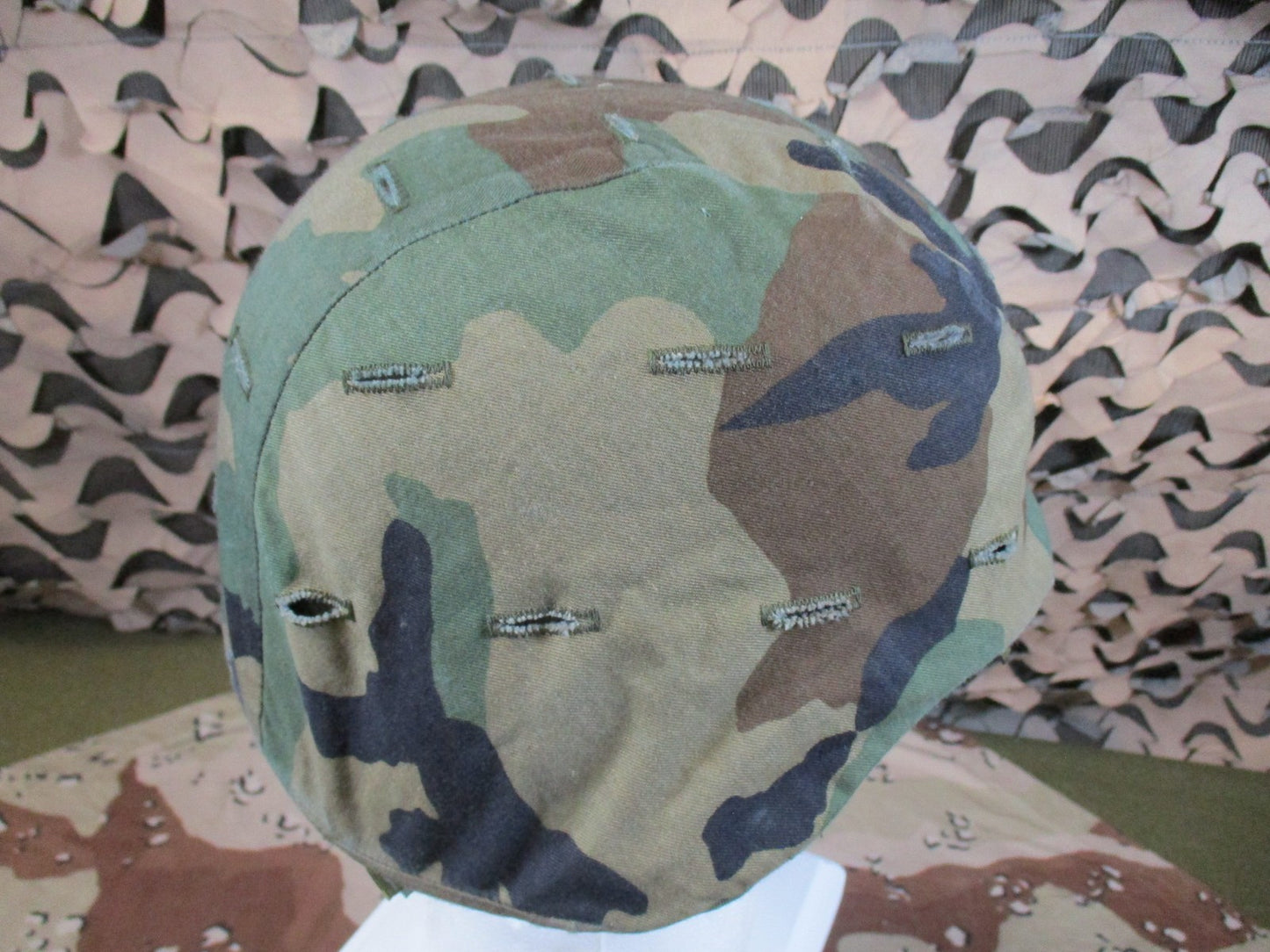 US Military PASGT Helmet Kpot Woodland Camouflage Cover Genuine Surplus