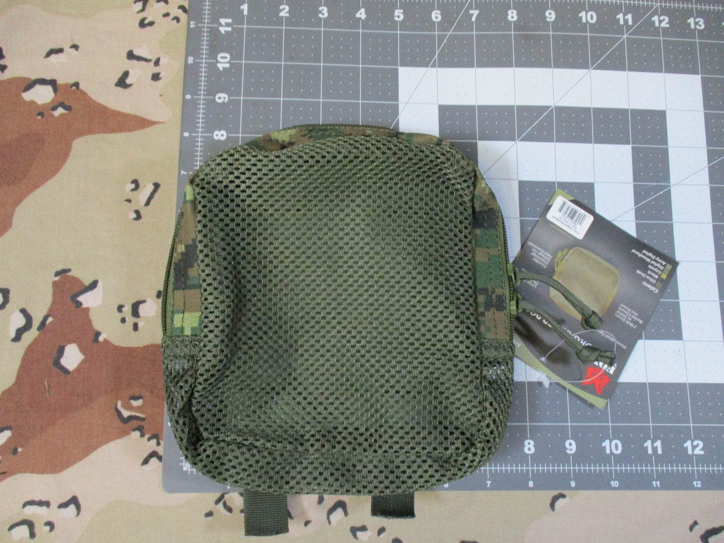 Fox Tactical Mesh Organizer Pouch Digital Woodland New Hygiene travel kit