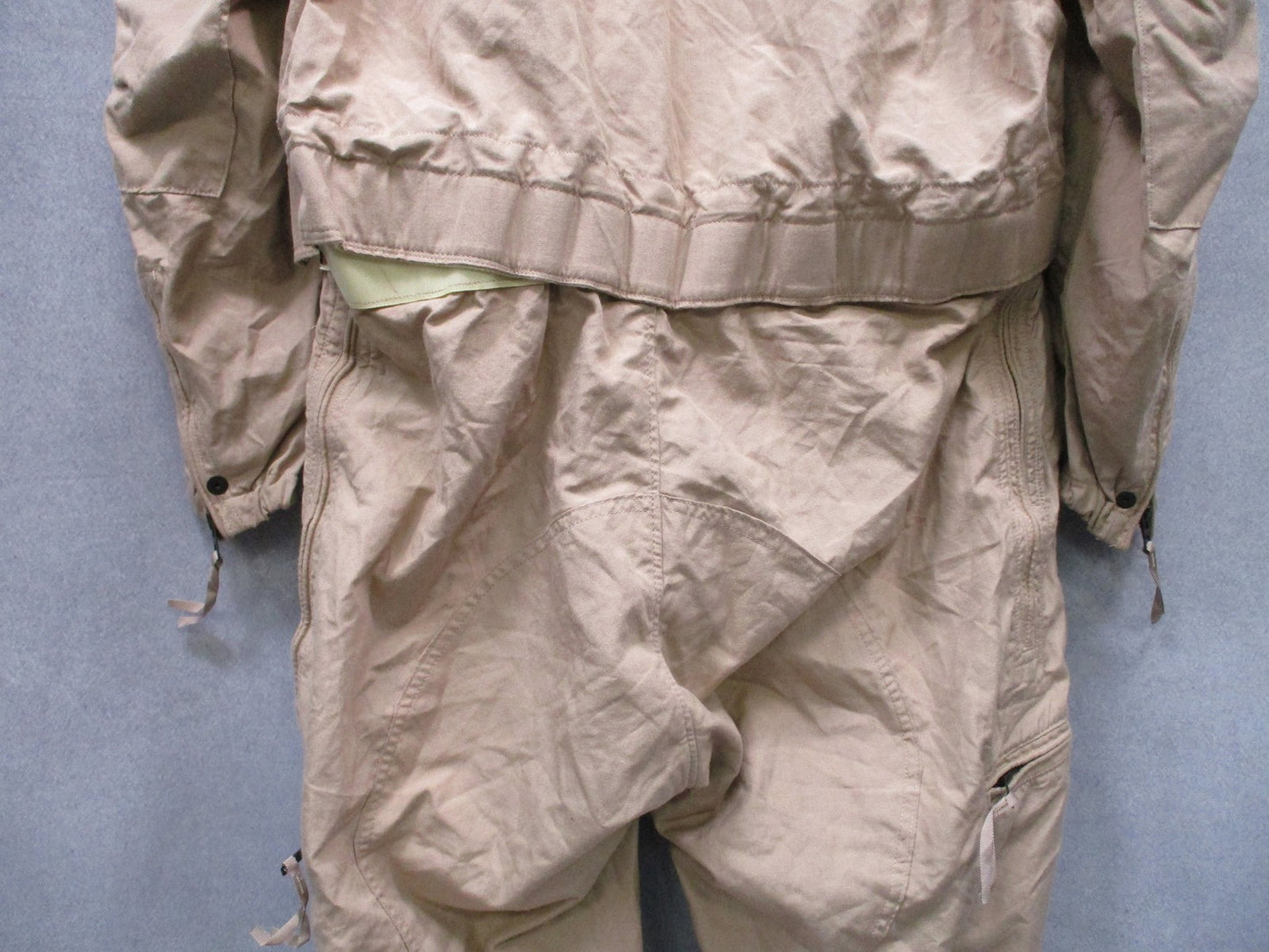 US Military CVC Coveralls Tan Aramid Flame Resistant Flight Suit XL-Regular