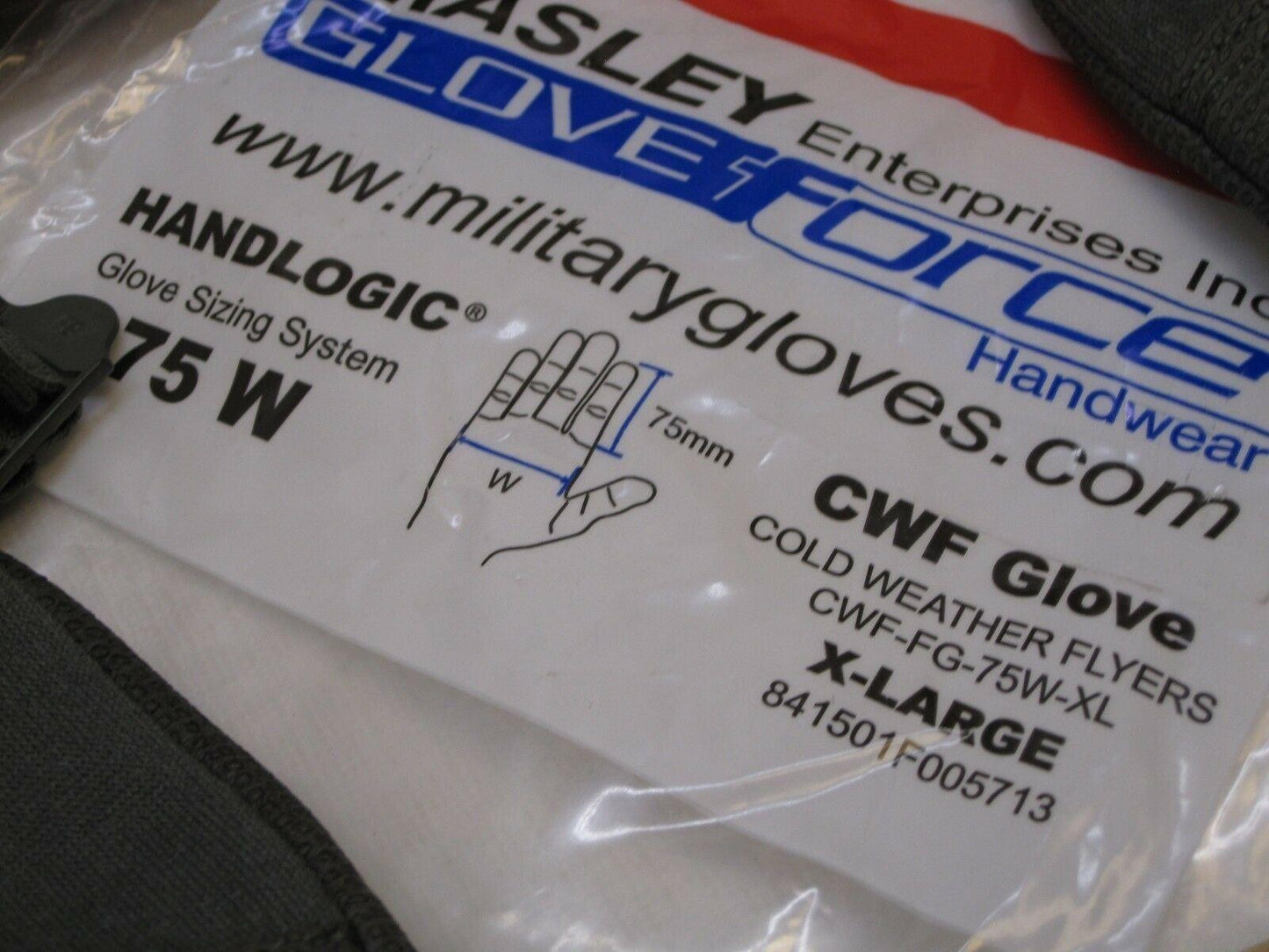 USGI MASLEY MILITARY COLD WEATHER FLYERS GLOVES XL 75W CWF GORE-TEX NOMEX GLOVE