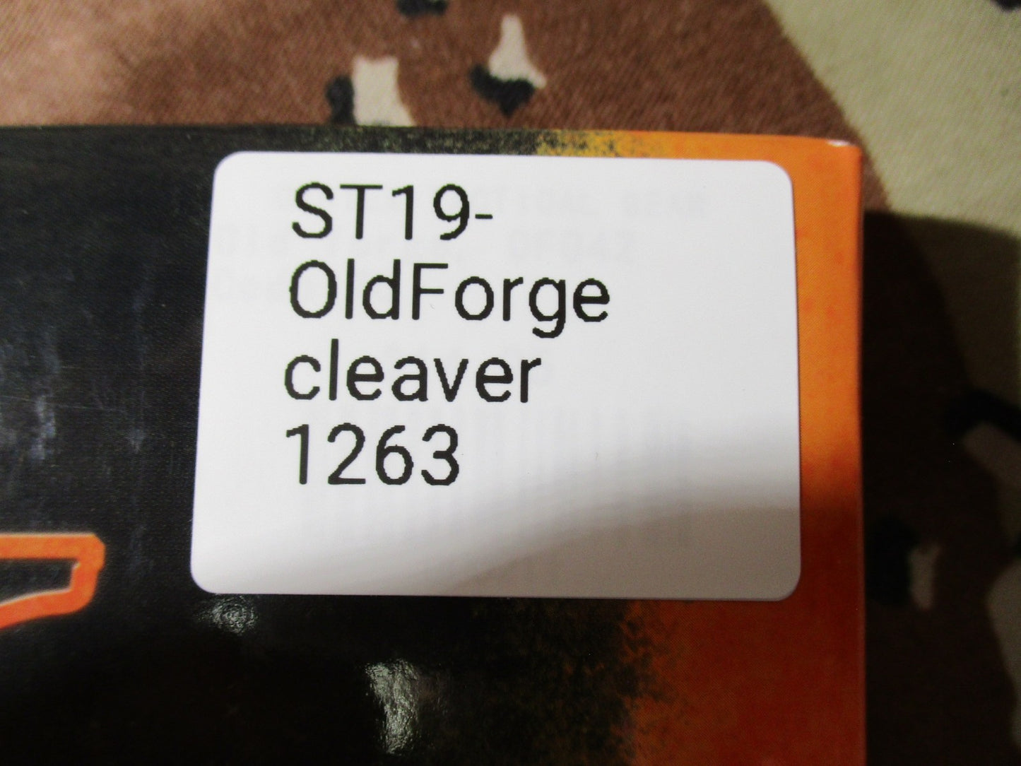 Old Forge ST19 Cleaver Fixed Blade Knife w/ Sheath & Lanyard - New