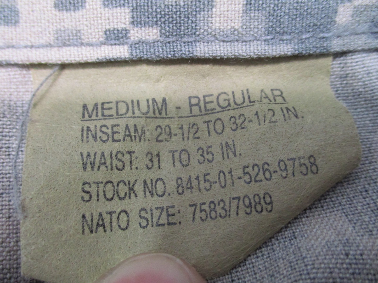 US Military A2CU Combat Trouser UCP Camo Flame Resistant Medium Regular Aircrew
