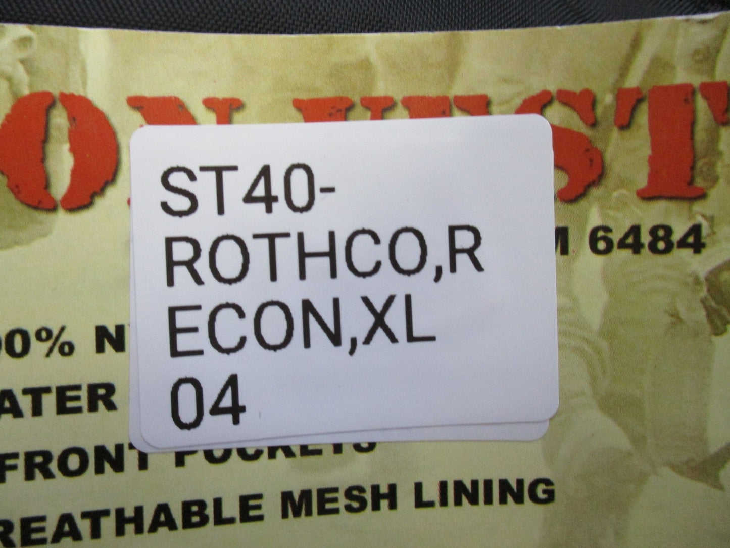 New Rothco Recon Vest Tactical fishing vest Multi-Pocket Black Size XL Item 6484