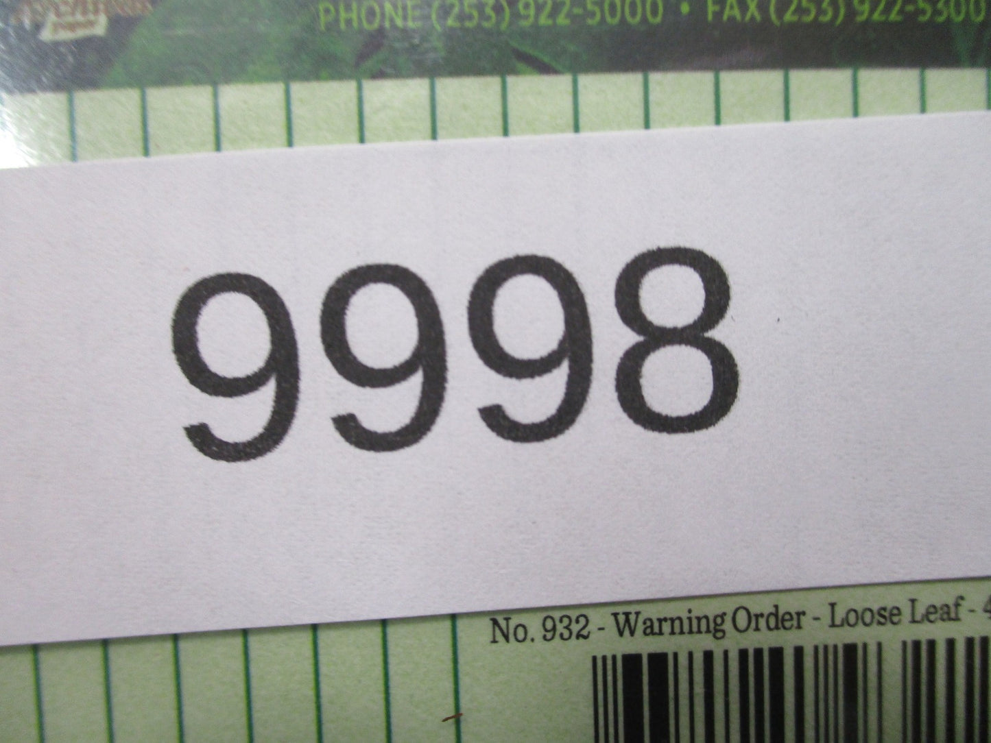 Rite in the Rain No. 932 Warning Order Loose Leaf Paper 100 Sheets
