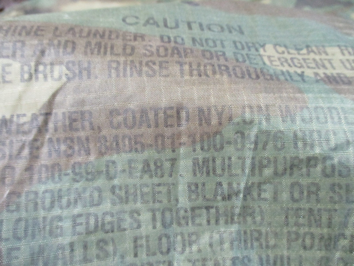 US Military Woodland Camo Wet Weather Poncho Genuine USGI Surplus Waterproof
