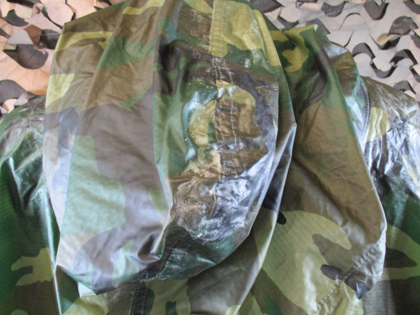US Military Woodland Camo Wet Weather Poncho NSN 8405-01-100-0976 ORC Industries