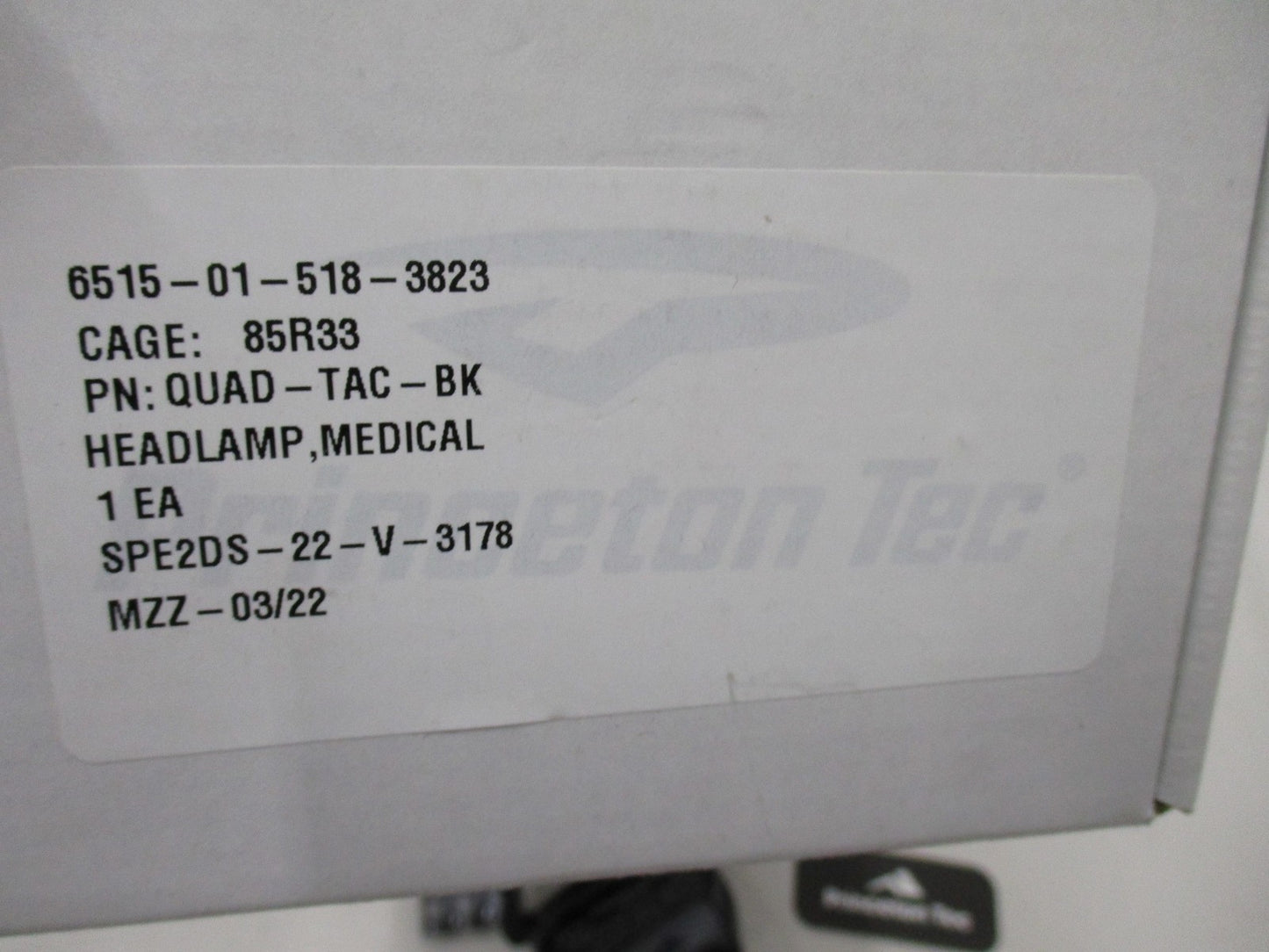 PRINCETON TEC QUAD TACTICAL BLACK HEADLAMP BLUE RED GREEN WHITE HEAD LIGHT STRAP