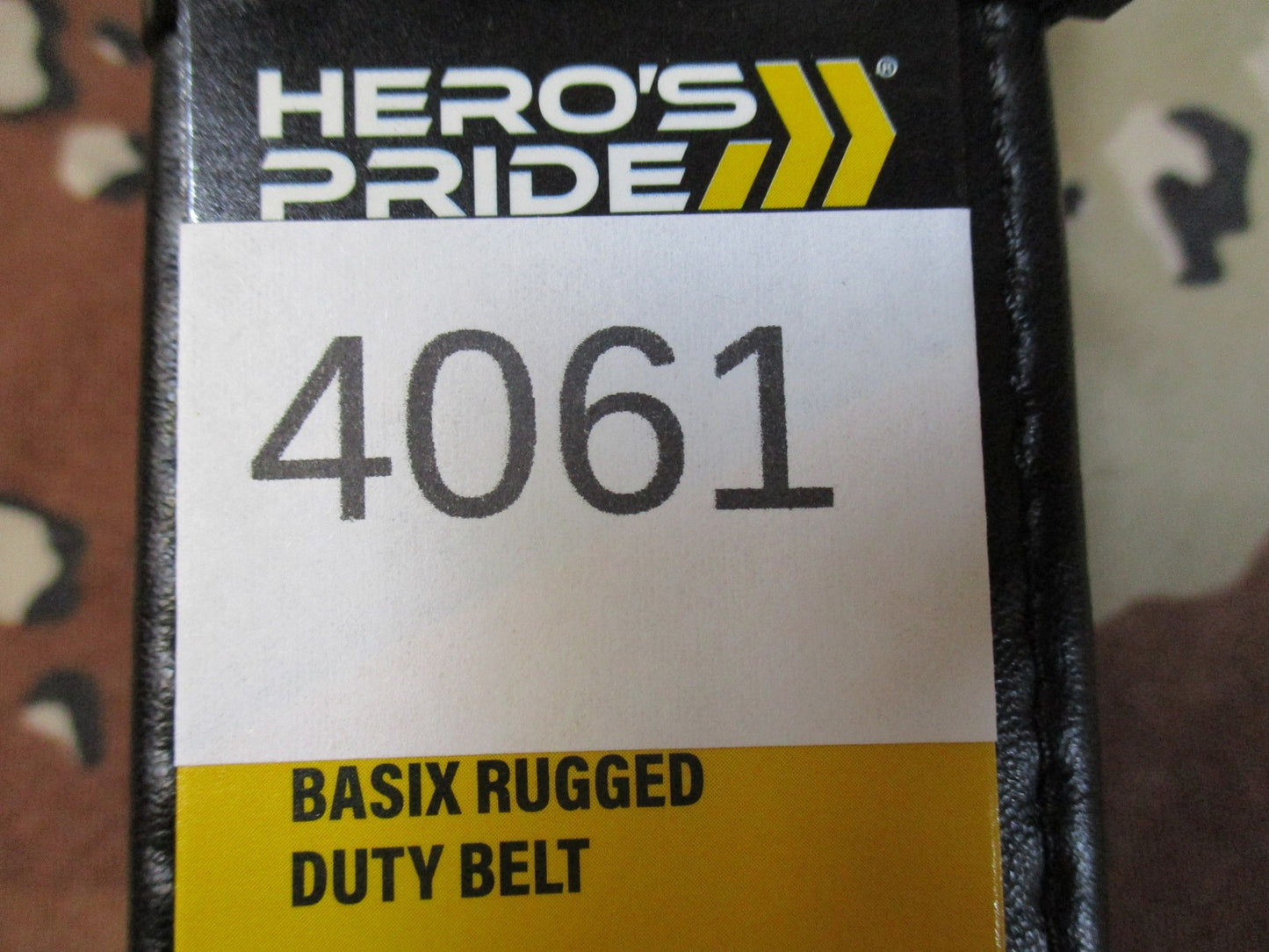 Hero's Pride Basix Rugged Duty Belt 2-Inch Black Size 2XL 46-52 New