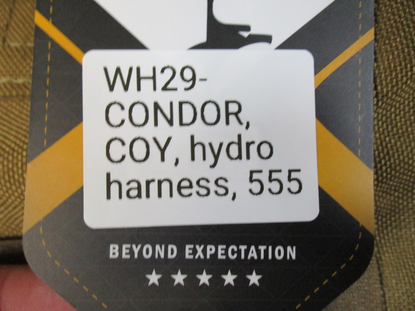 Condor 242-498 Coyote Brown Hydro Harness Tactical Hydration Carrier MOLLE New