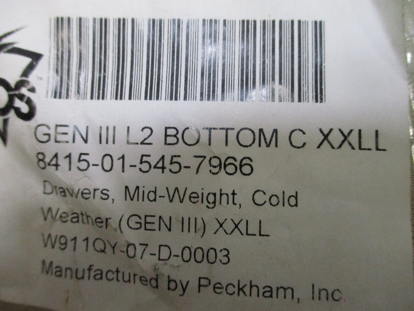 Army ECWCS GEN III L2 Thermal Underwear Bottoms Mid-Weight Cold Weather XXL Long