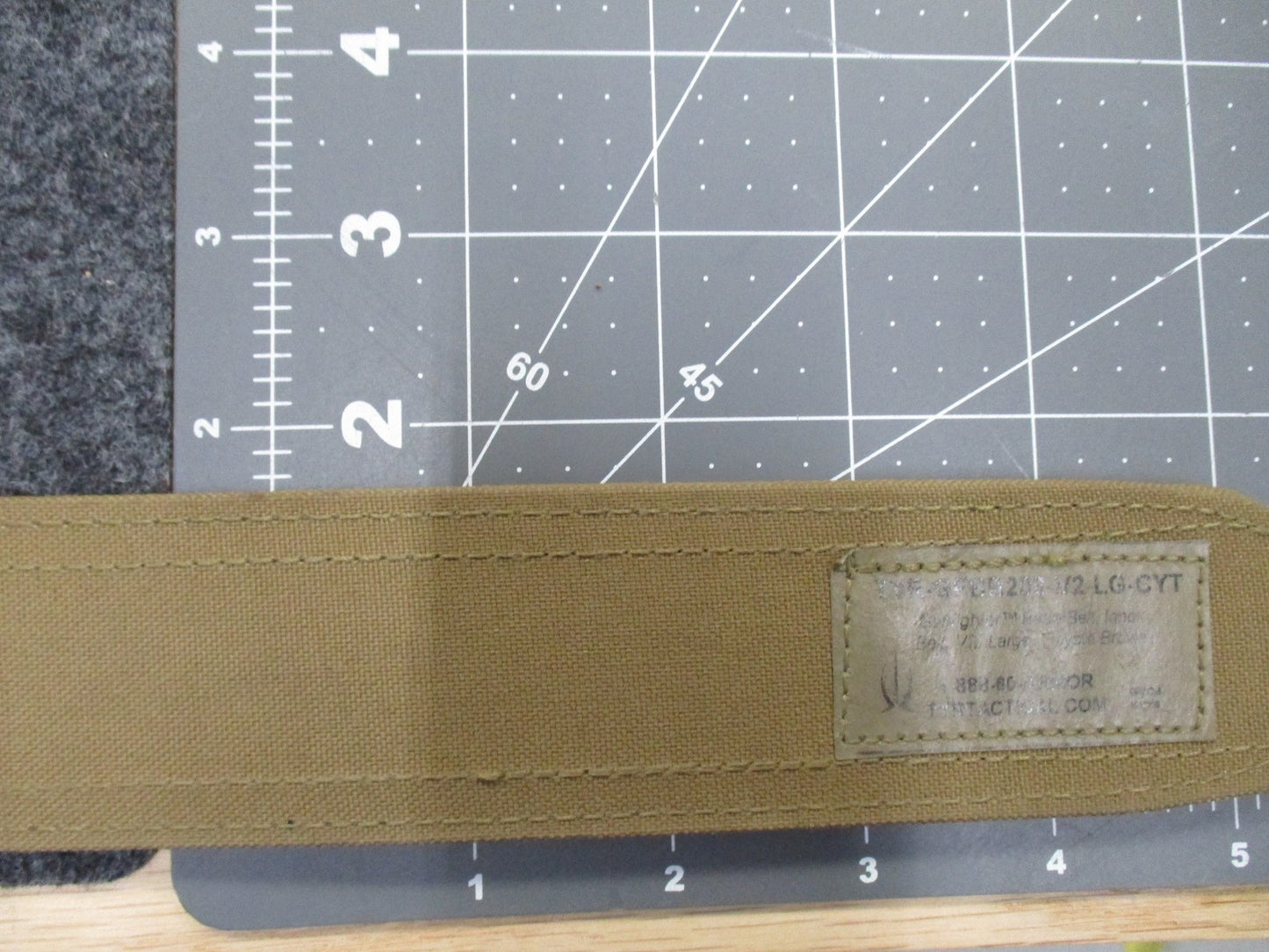 USED TYR TACTICAL INNER BELT HOOK & LOOP LARGE V2-LG-CYT GUNFIGHTER BASE BELT