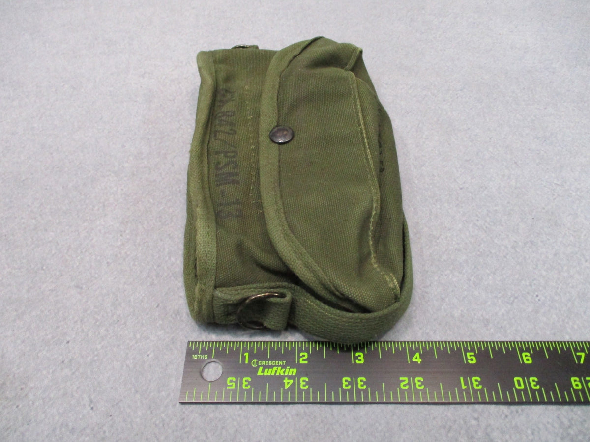 USGI CW-842/PSM-13 Battery Test Set Carry Pouch OD Green Vietnam ALICE Clips