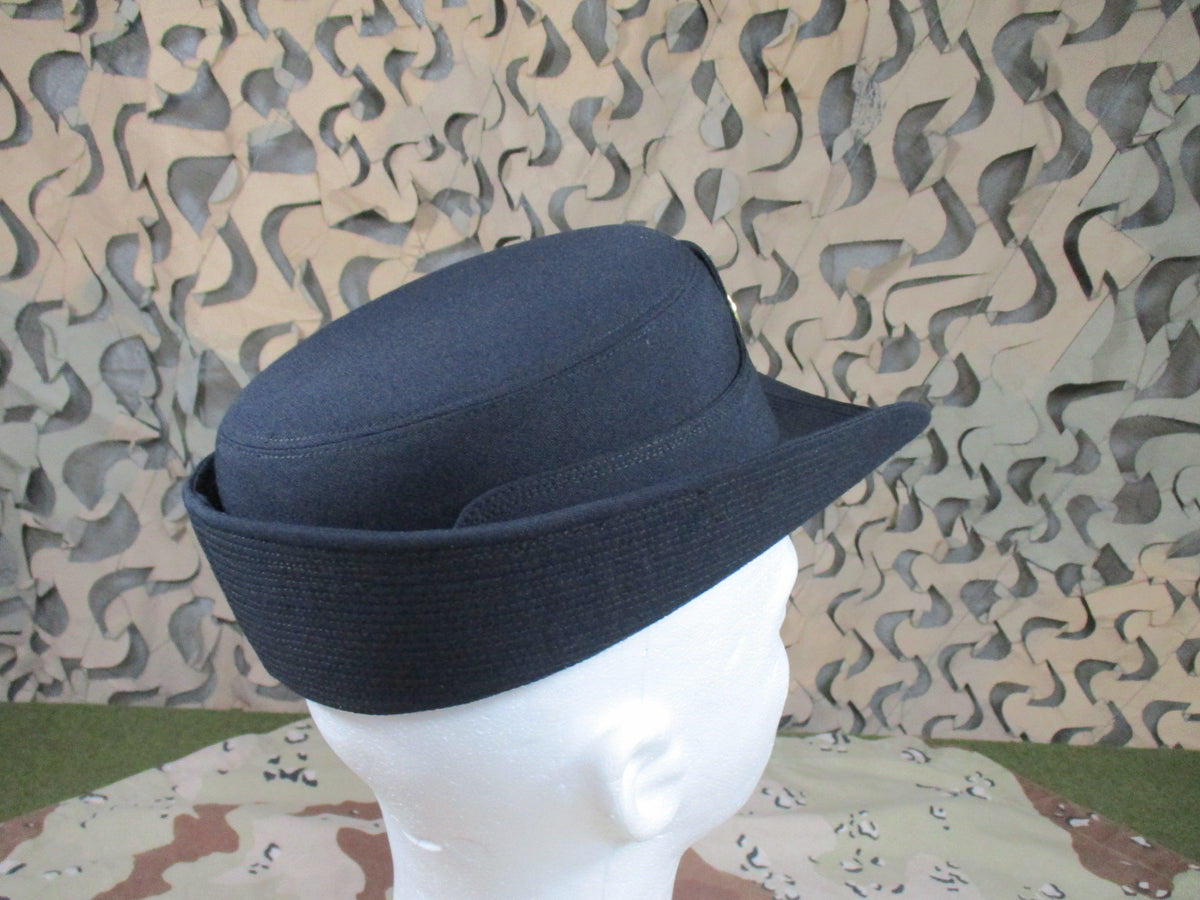 US Army Women's Blue 450 Dress Service Hat Size 23 Bonk USA Eagle Badge