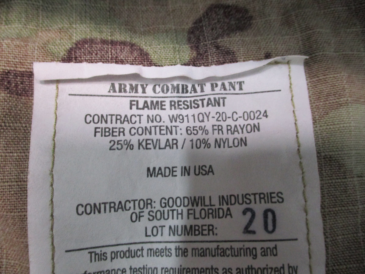 USGI Army Combat Pants FR Scorpion OCP Medium Short NSN 8415-01-644-0211