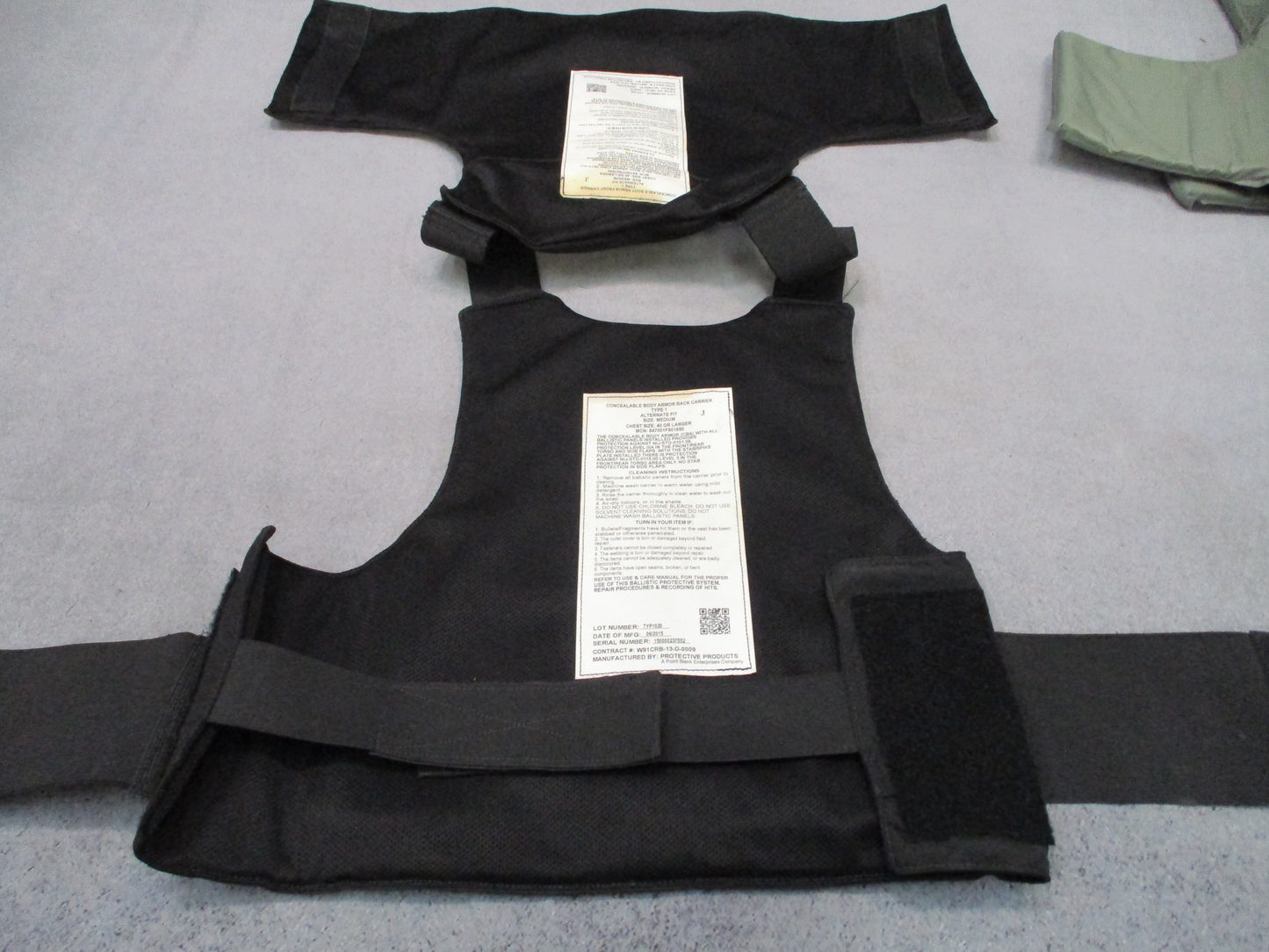 Concealment Vest Black Level IIIA Soft Panels Stab Inserts Medium