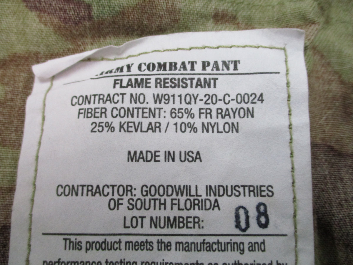 USGI Army Combat Pants FR Scorpion OCP Medium Regular NSN 8415-01-644-0212