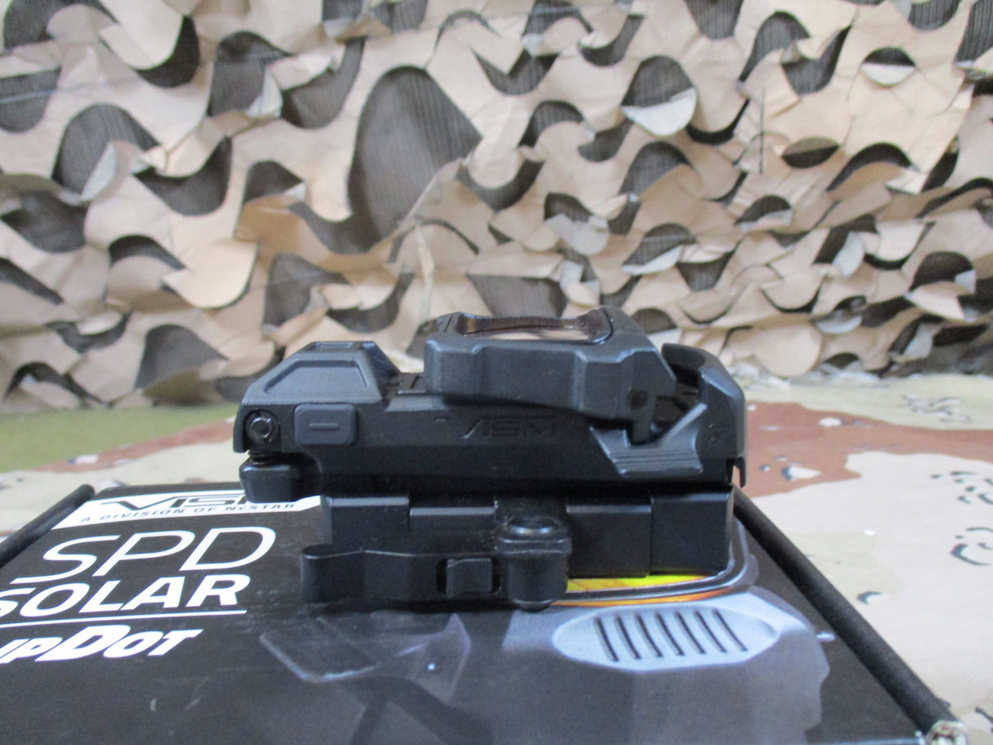 vism red dot flip dot ncstar picatinny rail optic solar powered